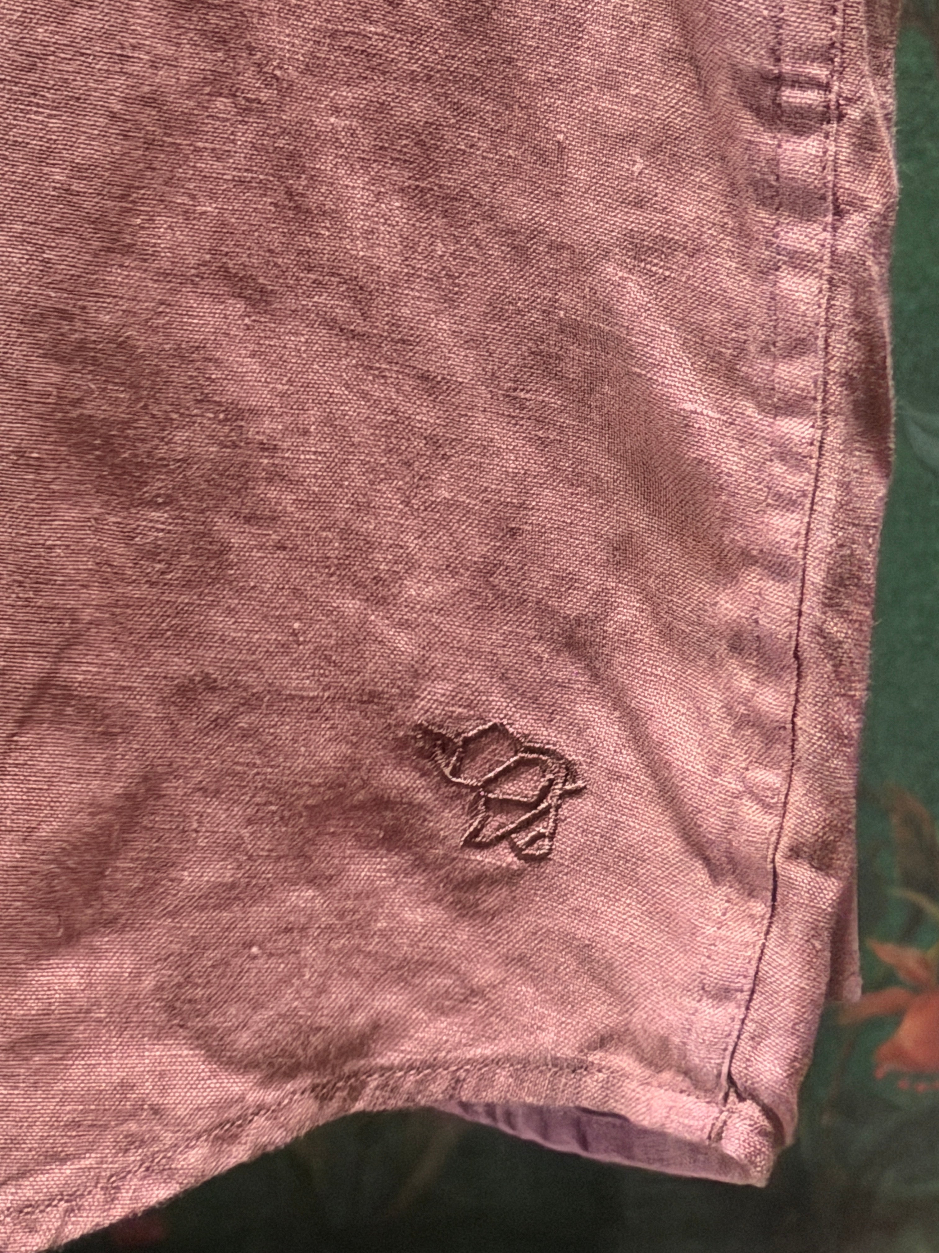 Dusty Rose Pink Men’s Pure Linen Full Sleeves Shirt