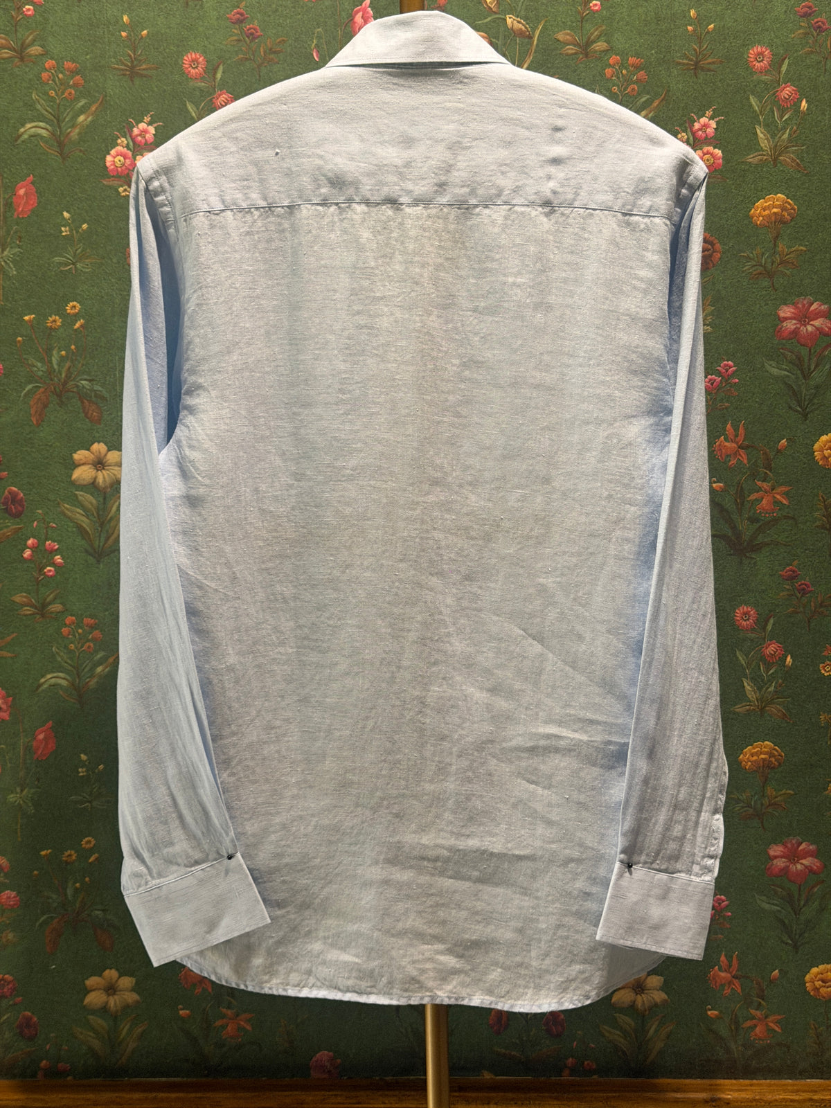 Pastel Blue Men’s Pure Linen Full Sleeves Shirt