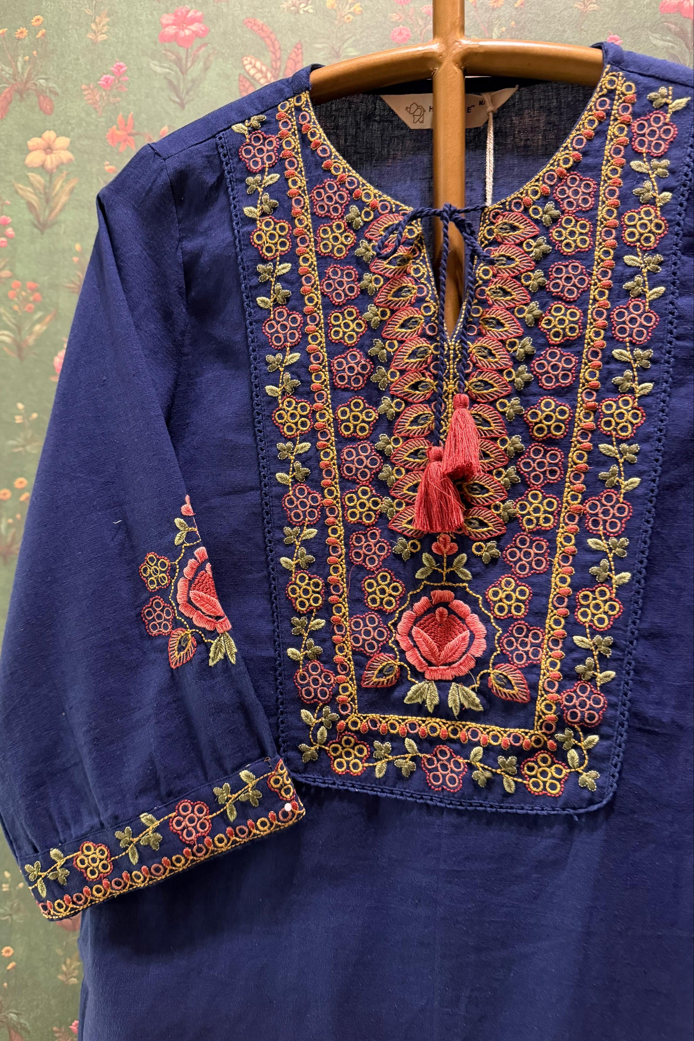 Blue Embroidered Kurta Set | HER-722