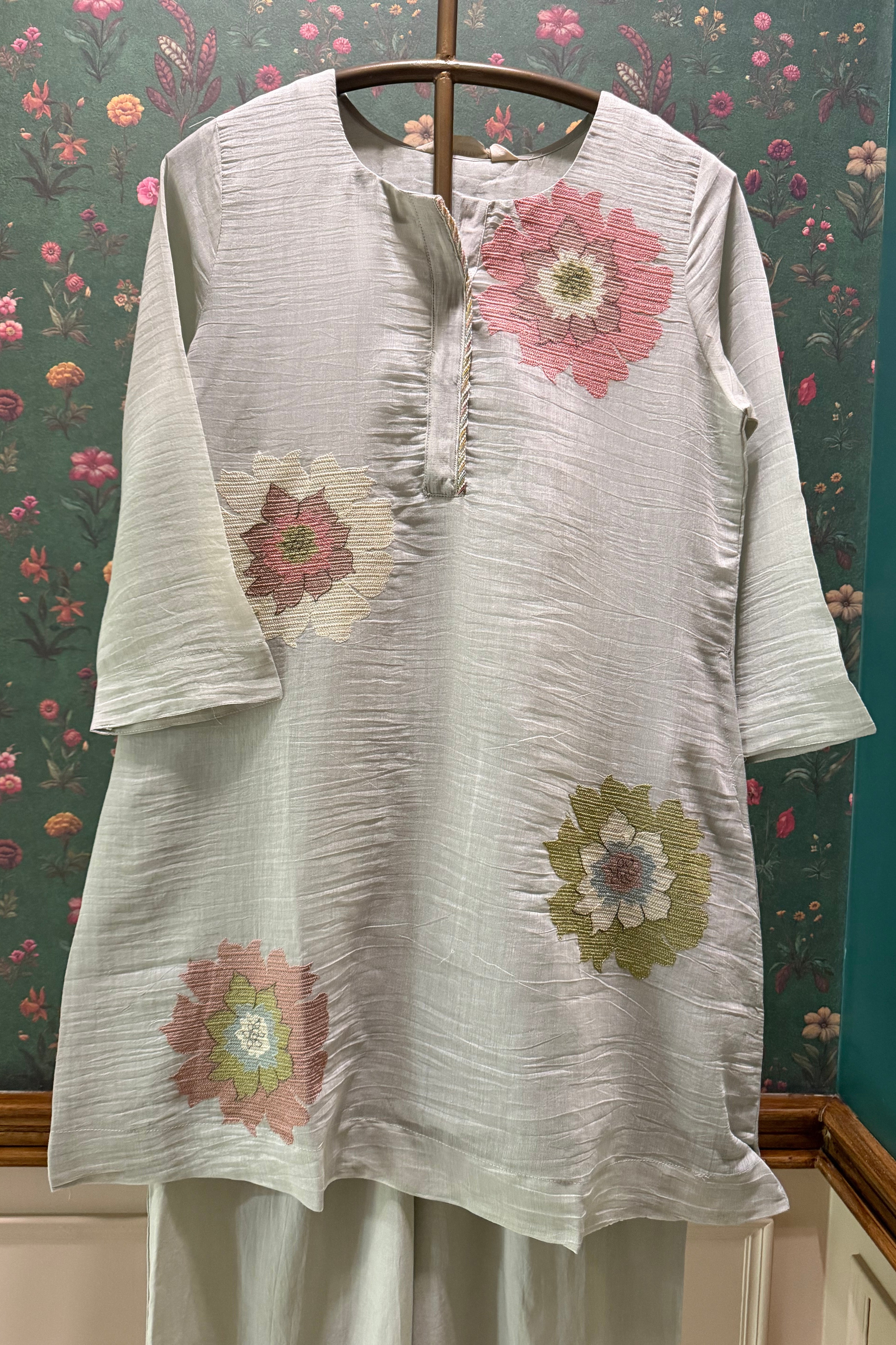 Sage Bloom Handcrafted Co-ord Set | HER-623