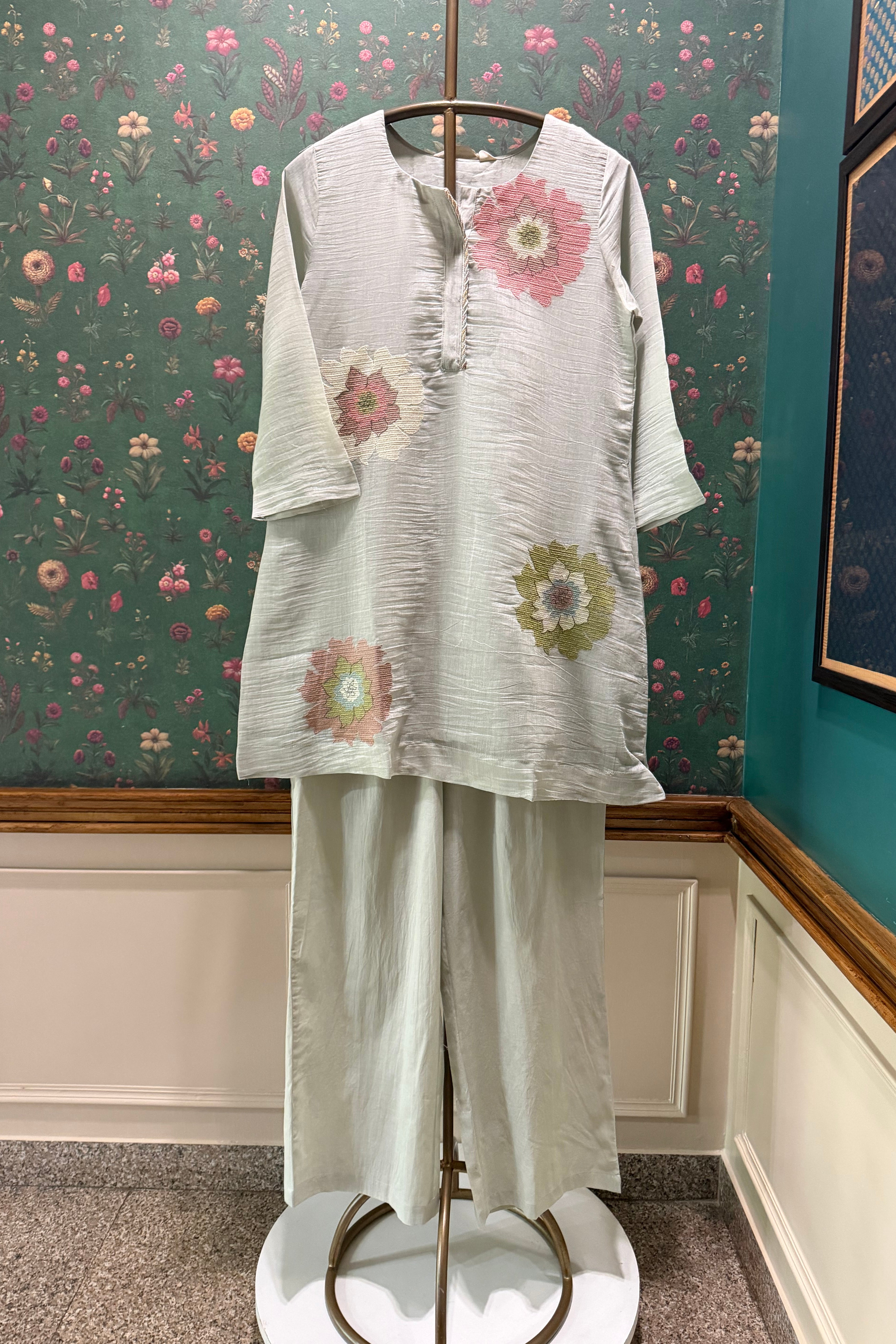 Sage Bloom Handcrafted Co-ord Set | HER-623