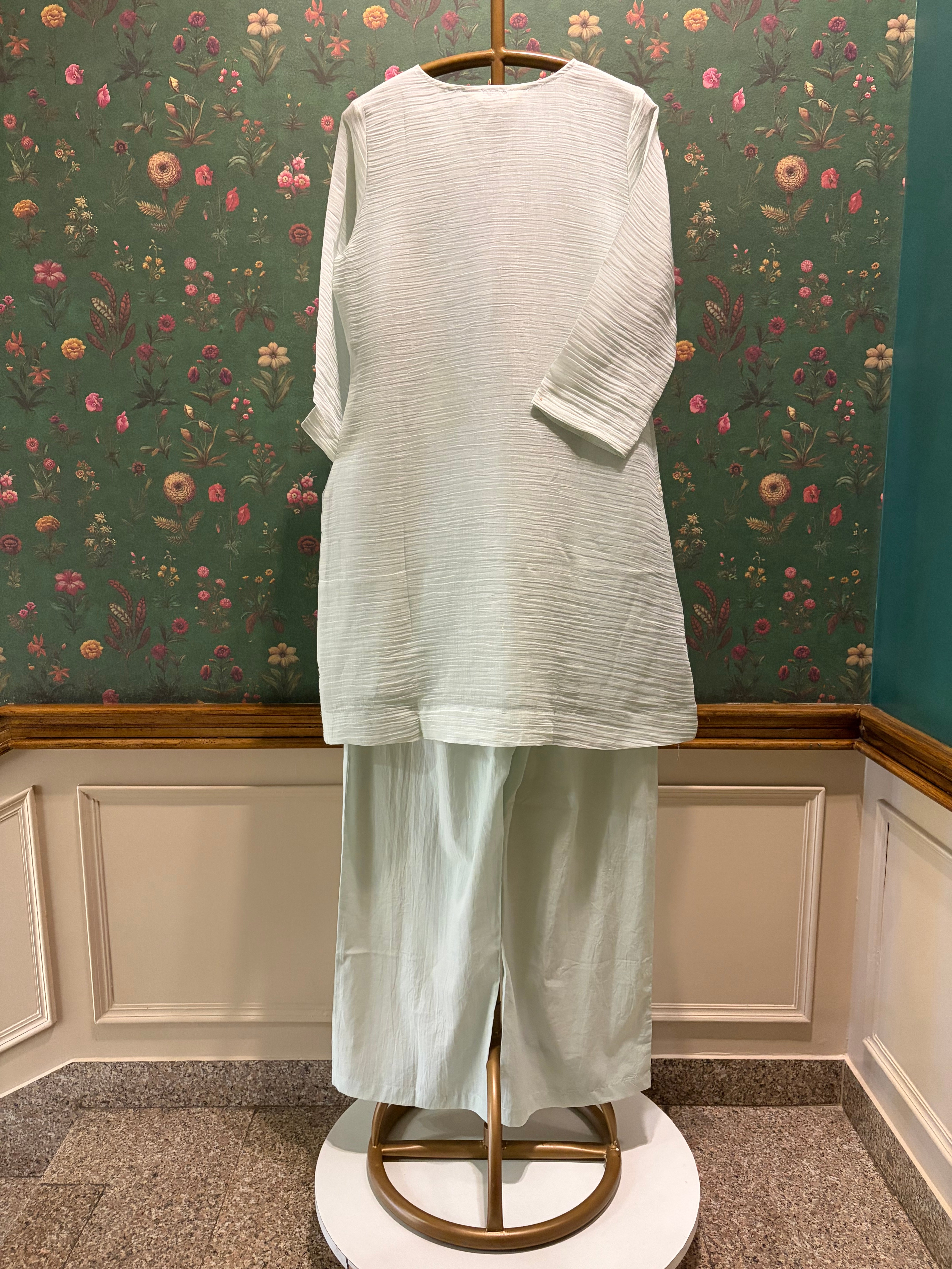 Pastel Blue Embroidered Kurta/Co-ord Set | HER-779