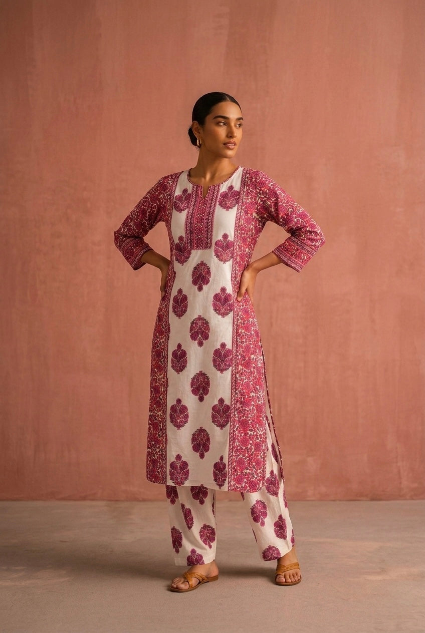 Gulnaar Gulbagh Cotton Suit Set | HER-712