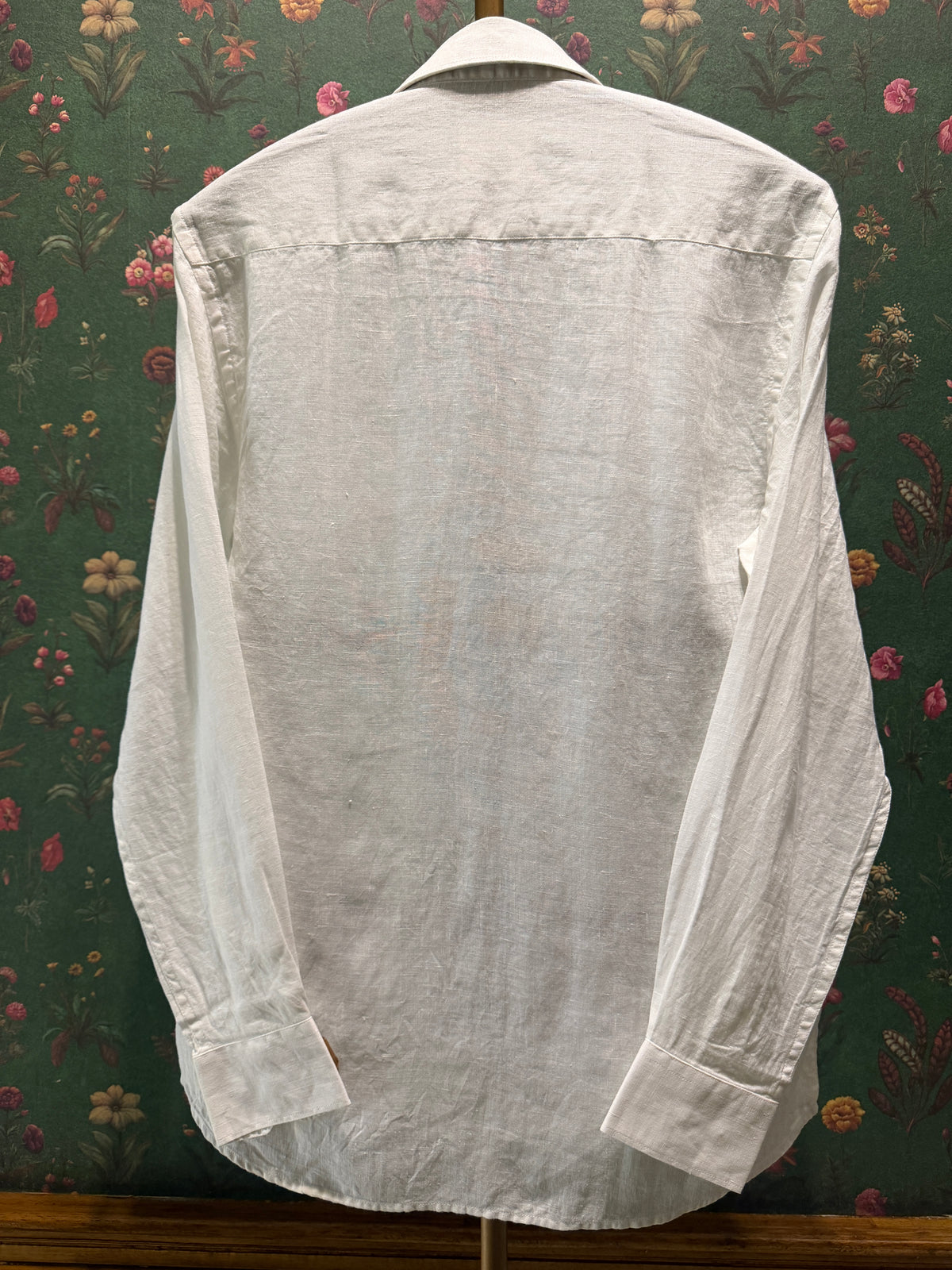 Men’s Ivory White Pure Linen Full Sleeves Shirt
