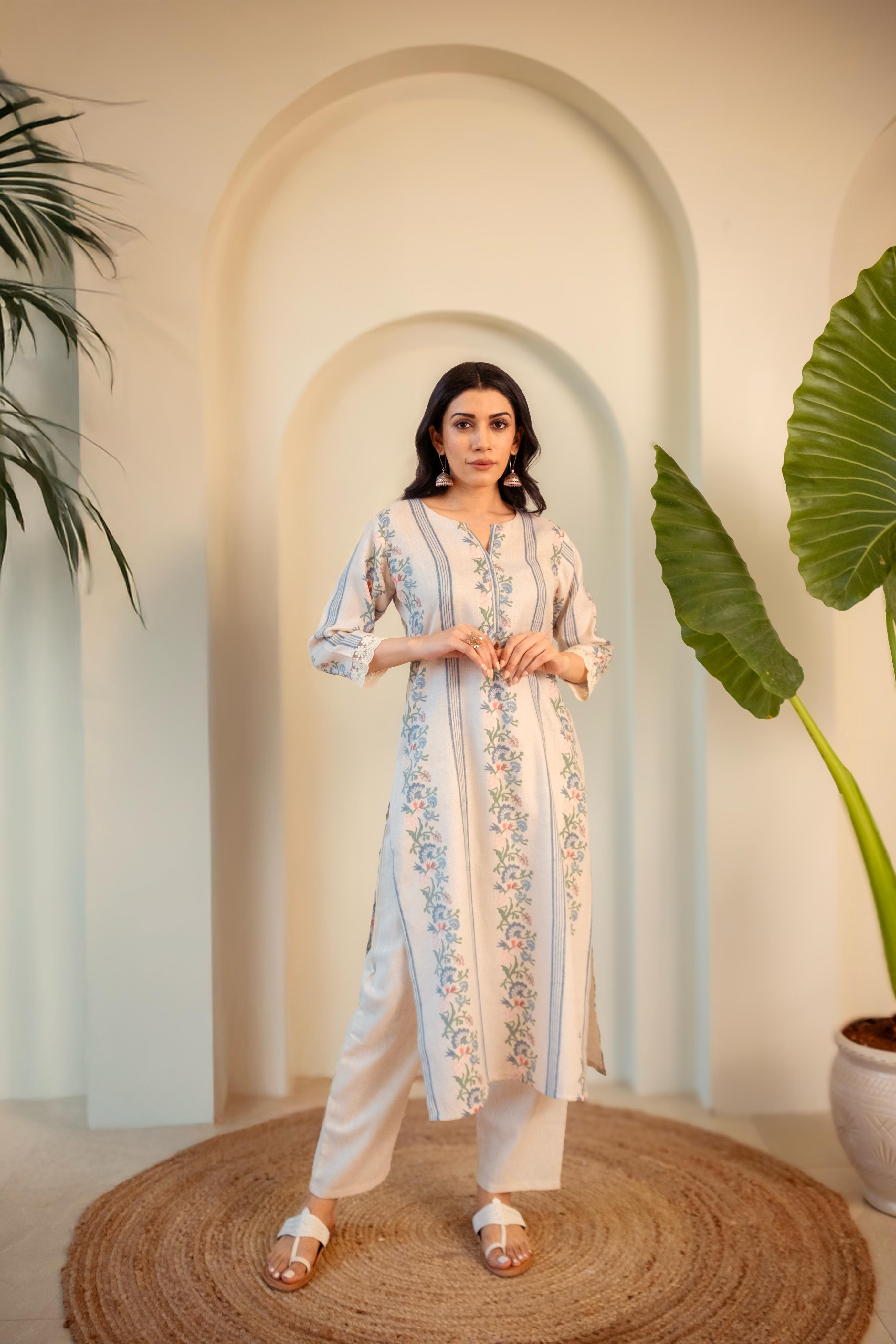 Gulzaar Handloom Cotton Kurta/Co-ord Set | HER-532