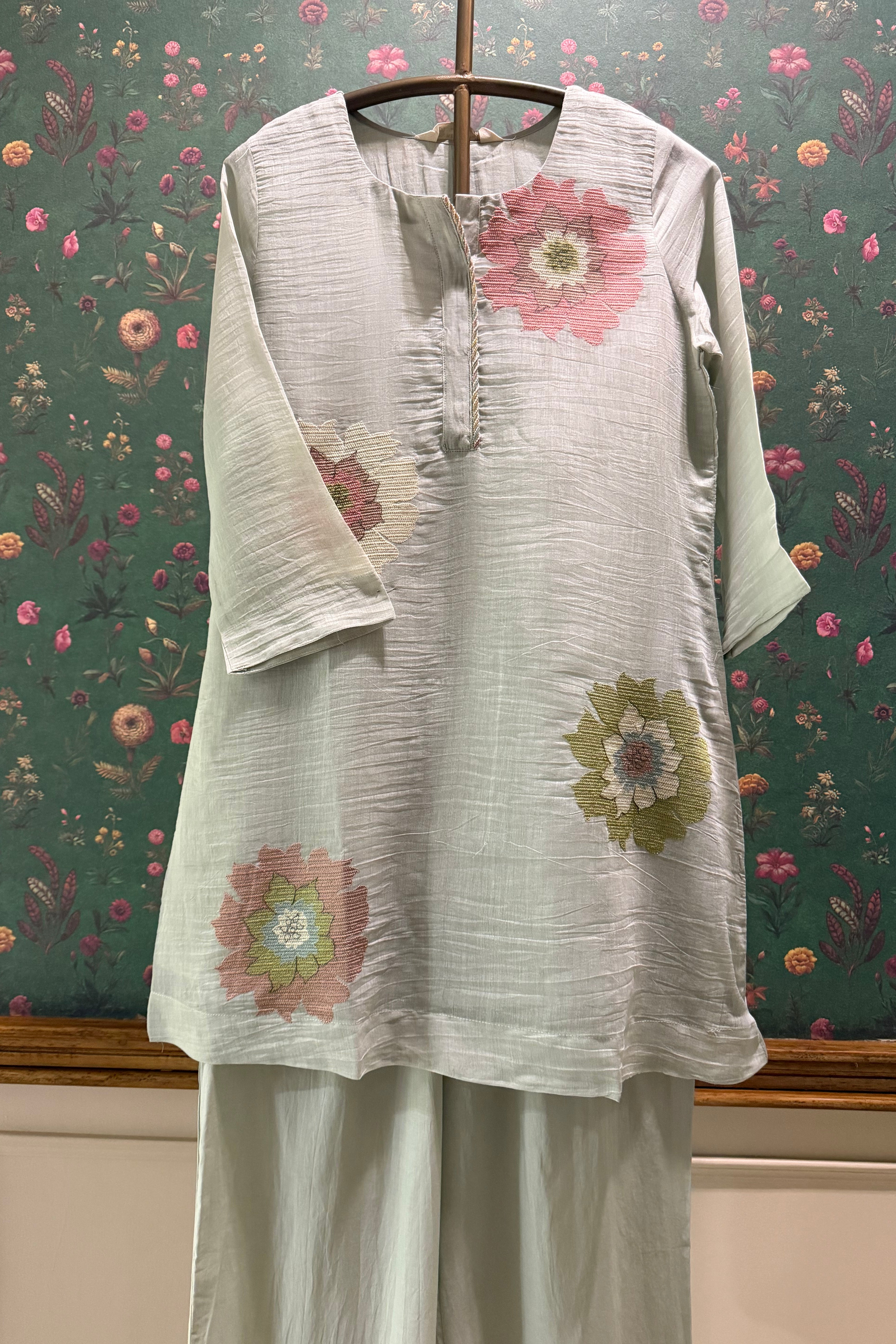 Sage Bloom Handcrafted Co-ord Set | HER-623