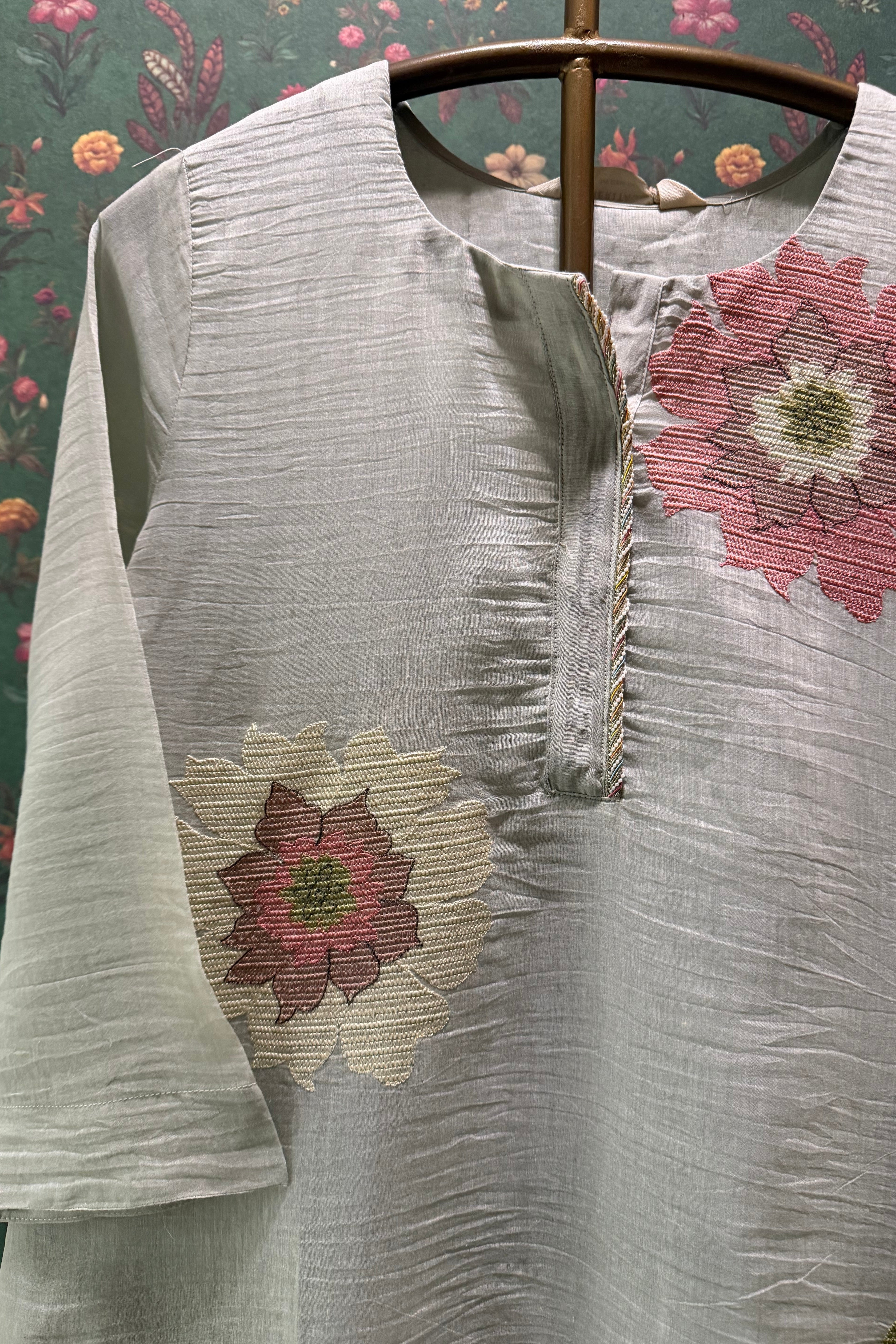 Sage Bloom Handcrafted Co-ord Set | HER-623