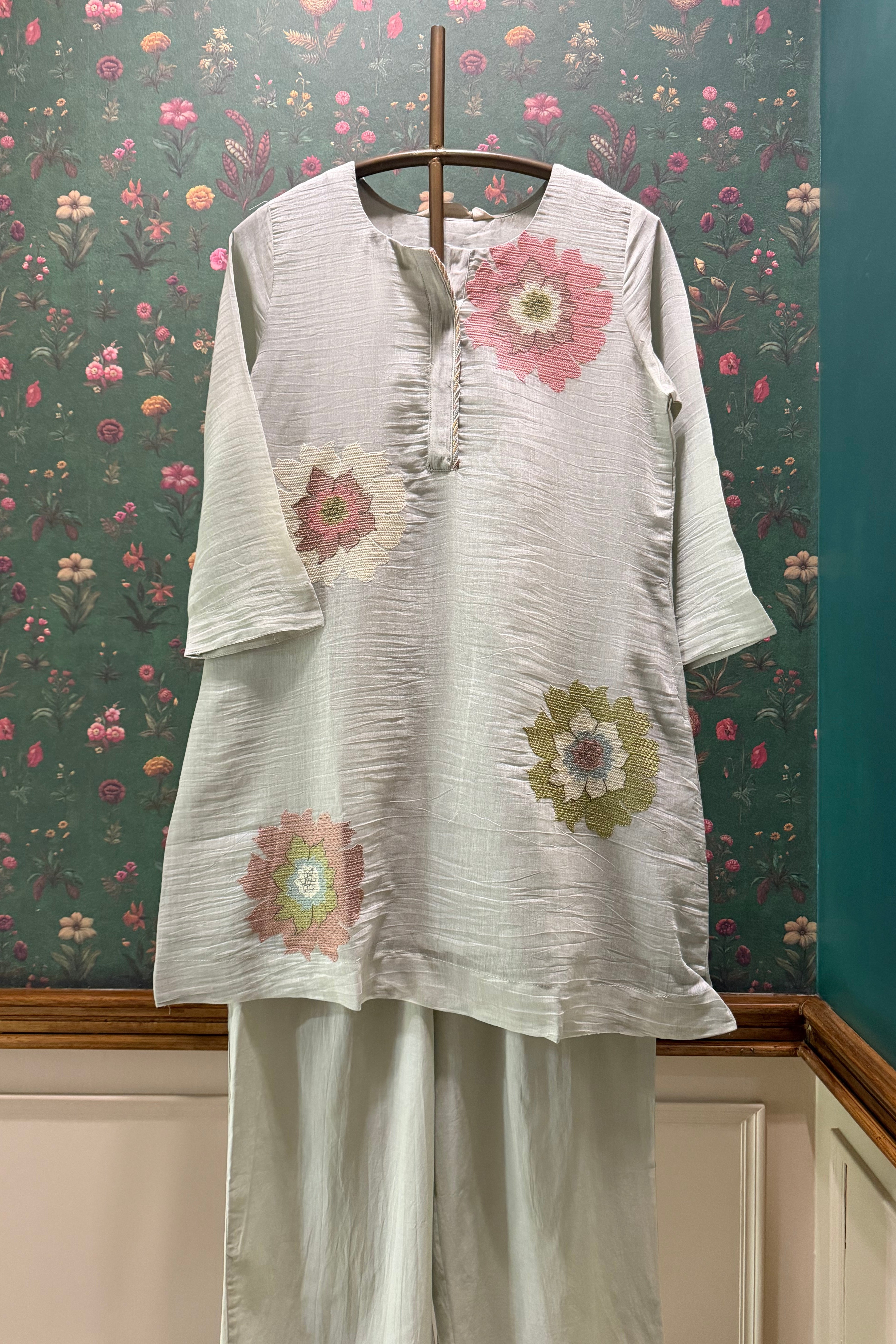 Sage Bloom Handcrafted Co-ord Set | HER-623