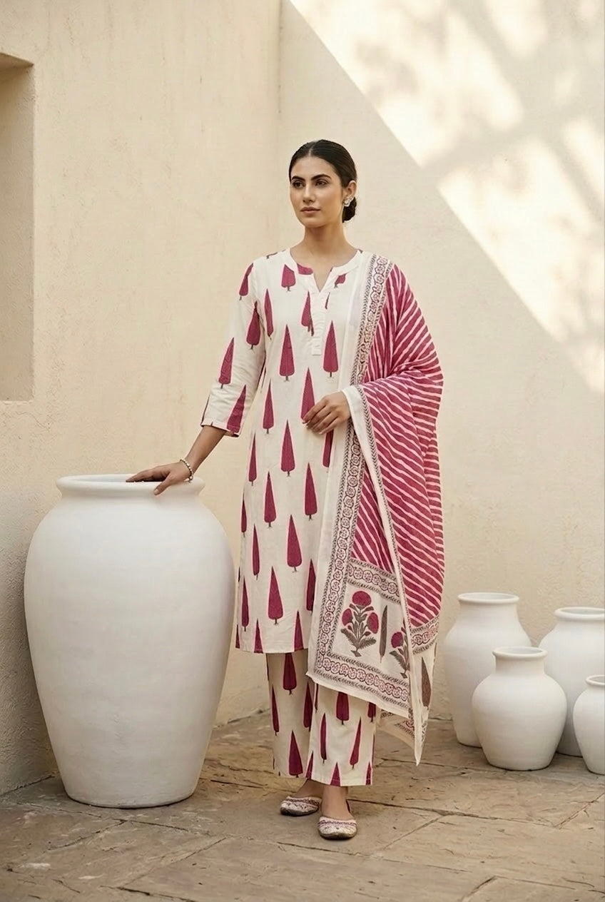 Gulnaar Vatika Cotton Suit Set | HER-711