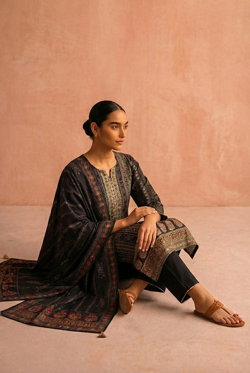 Ruhani Silk Zari Suit Set | HER-662