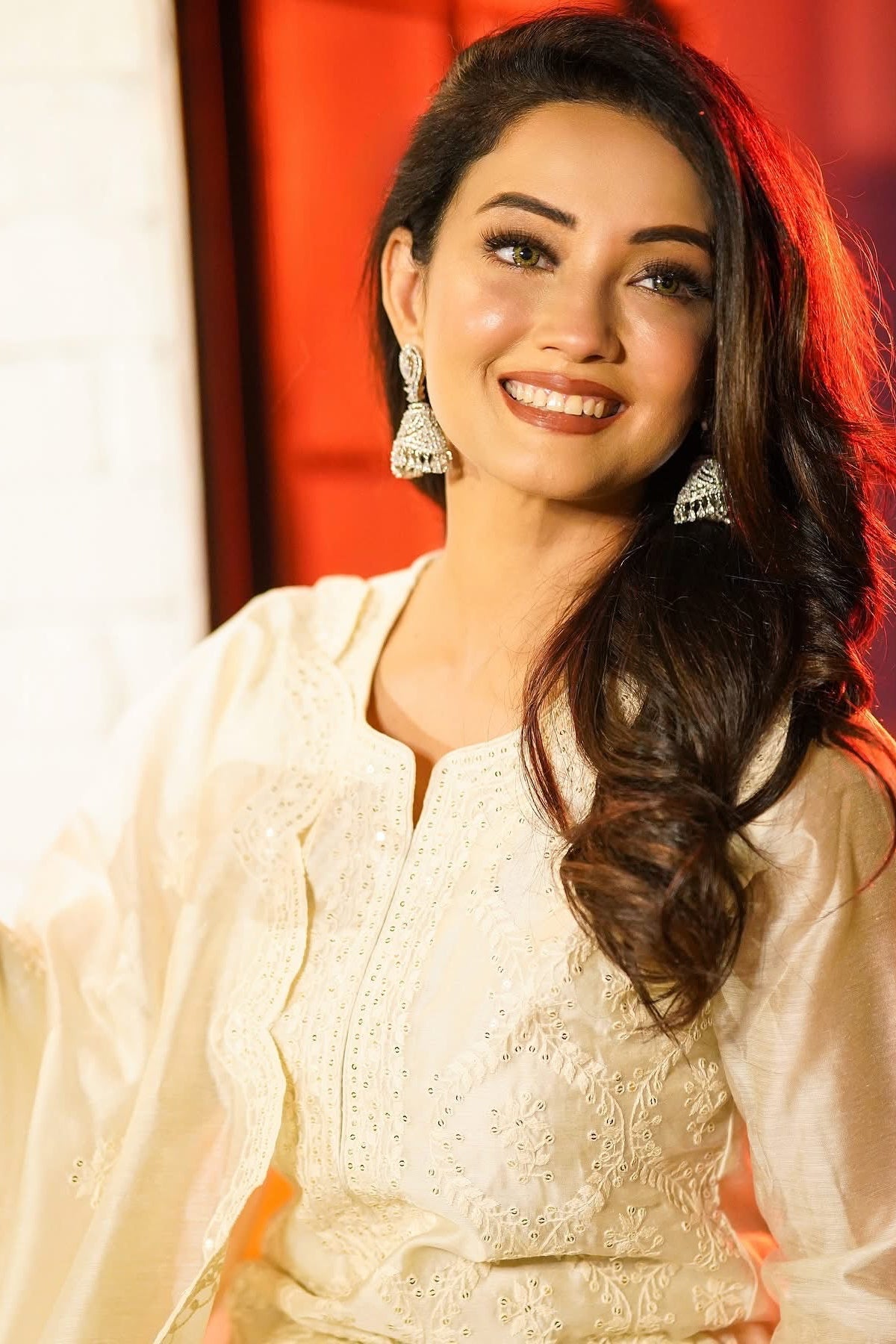 Ziya Off-White Chanderi Suit Set | HER-418