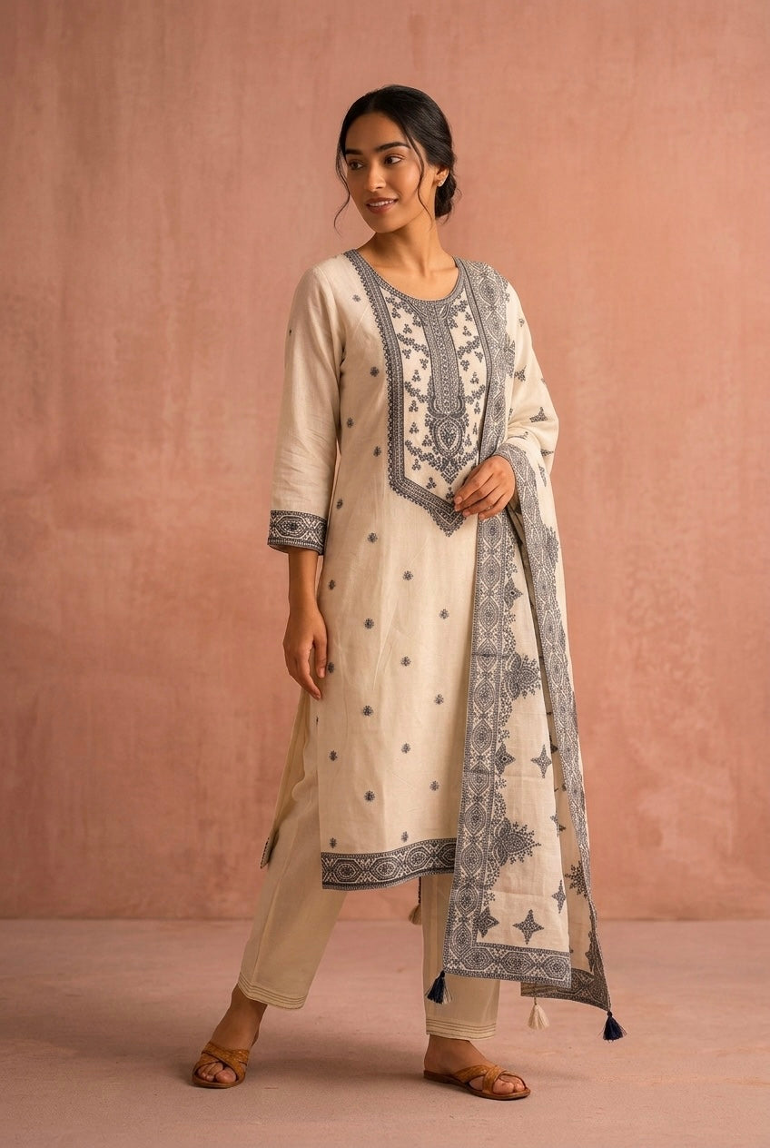 Adaah Cotton Suit Set | HER-547