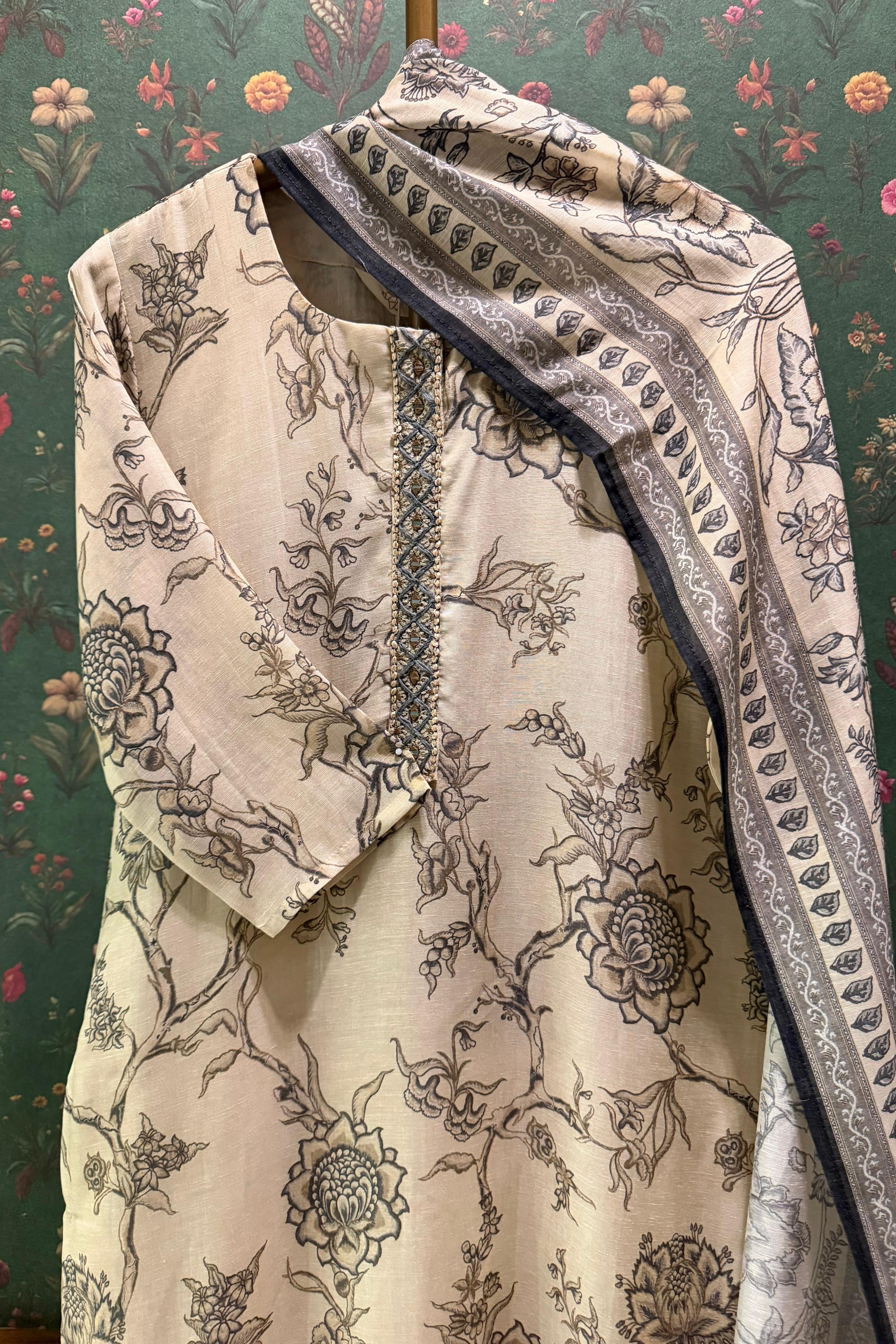 Neerja Cotton Linen Suit Set | HER-601
