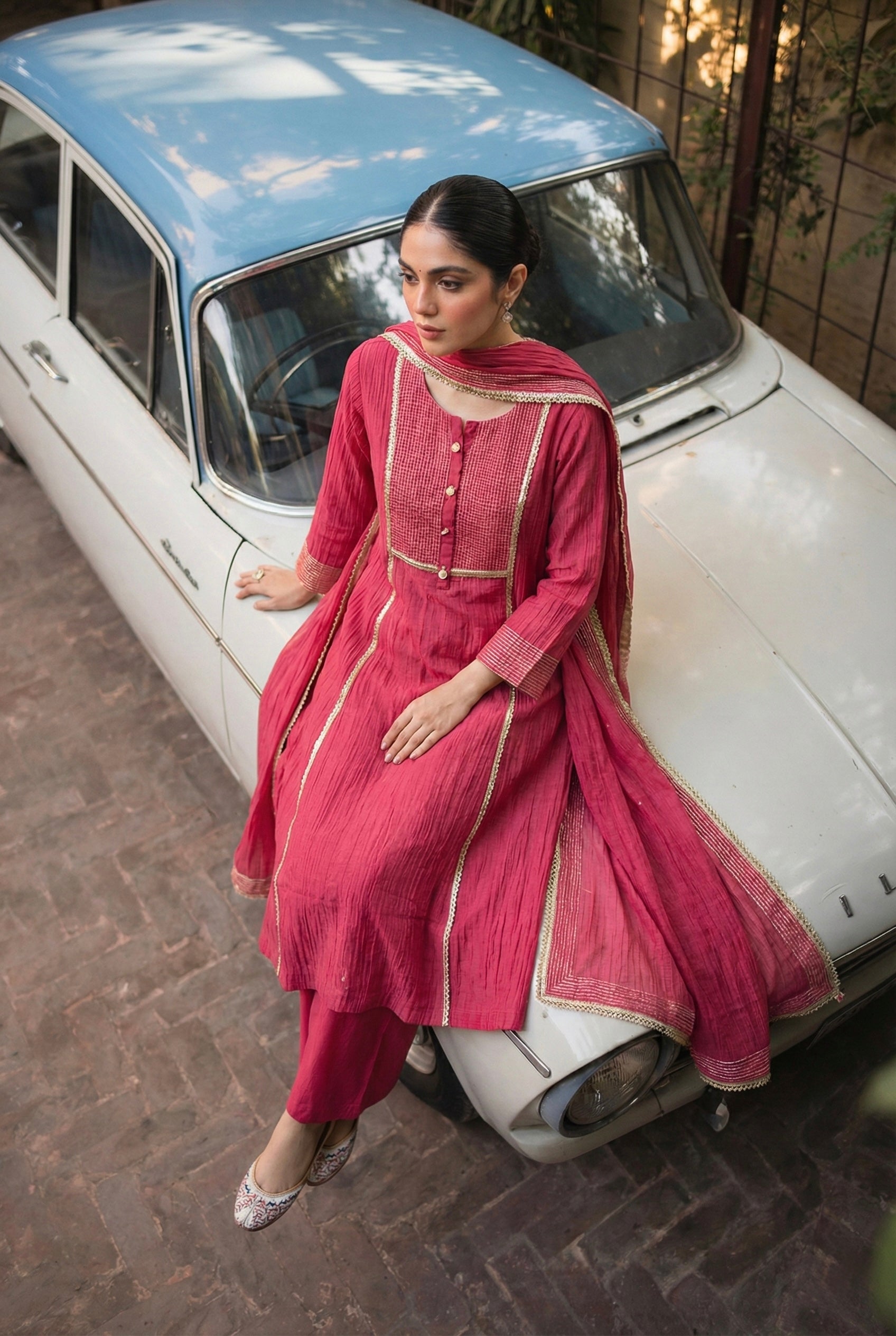 Surkh Meher Handcrafted Suit Set | HER-621