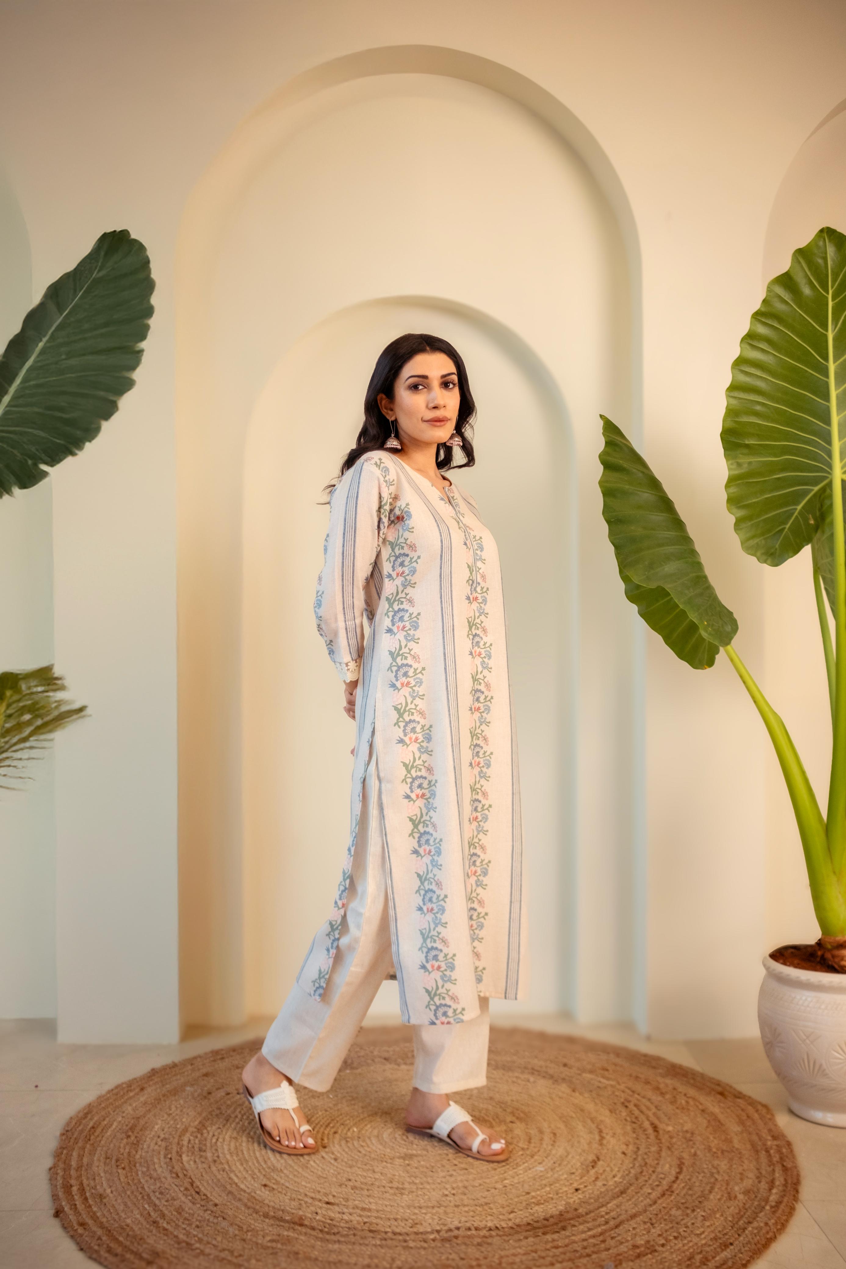 Gulzaar Handloom Cotton Kurta/Co-ord Set | HER-532