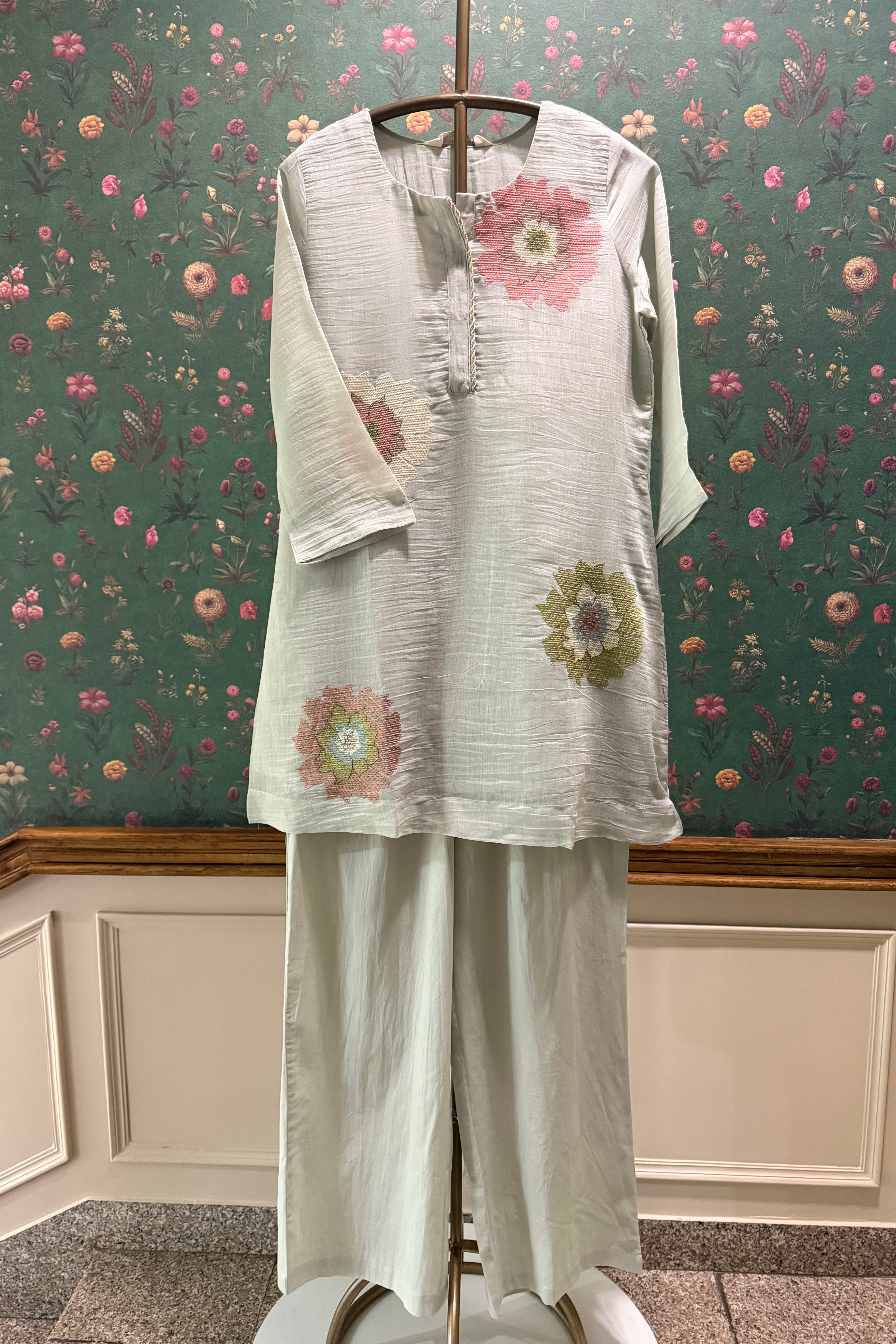 Sage Bloom Handcrafted Co-ord Set | HER-623