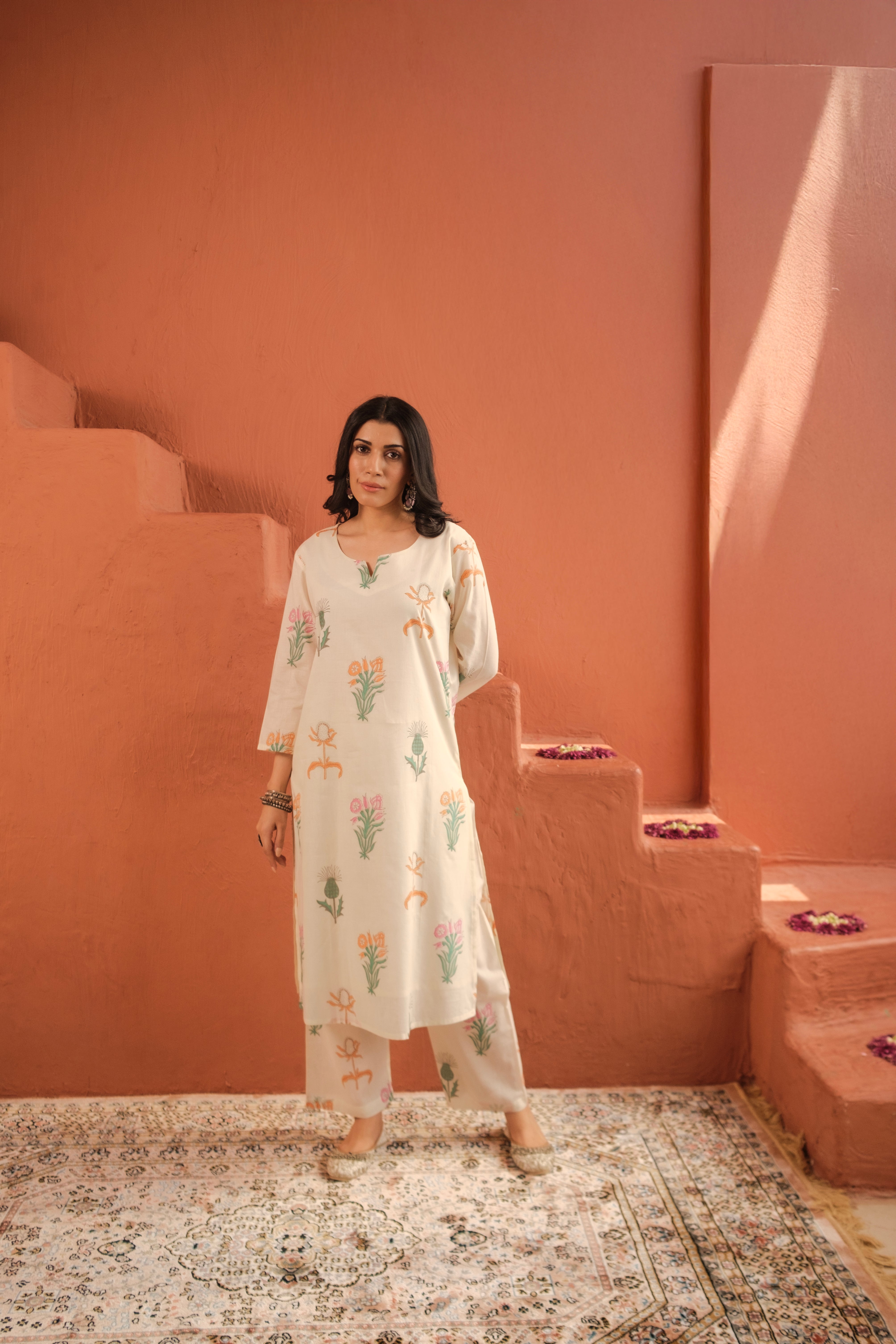 Floral Mul Cotton Kurta Set | HER-516