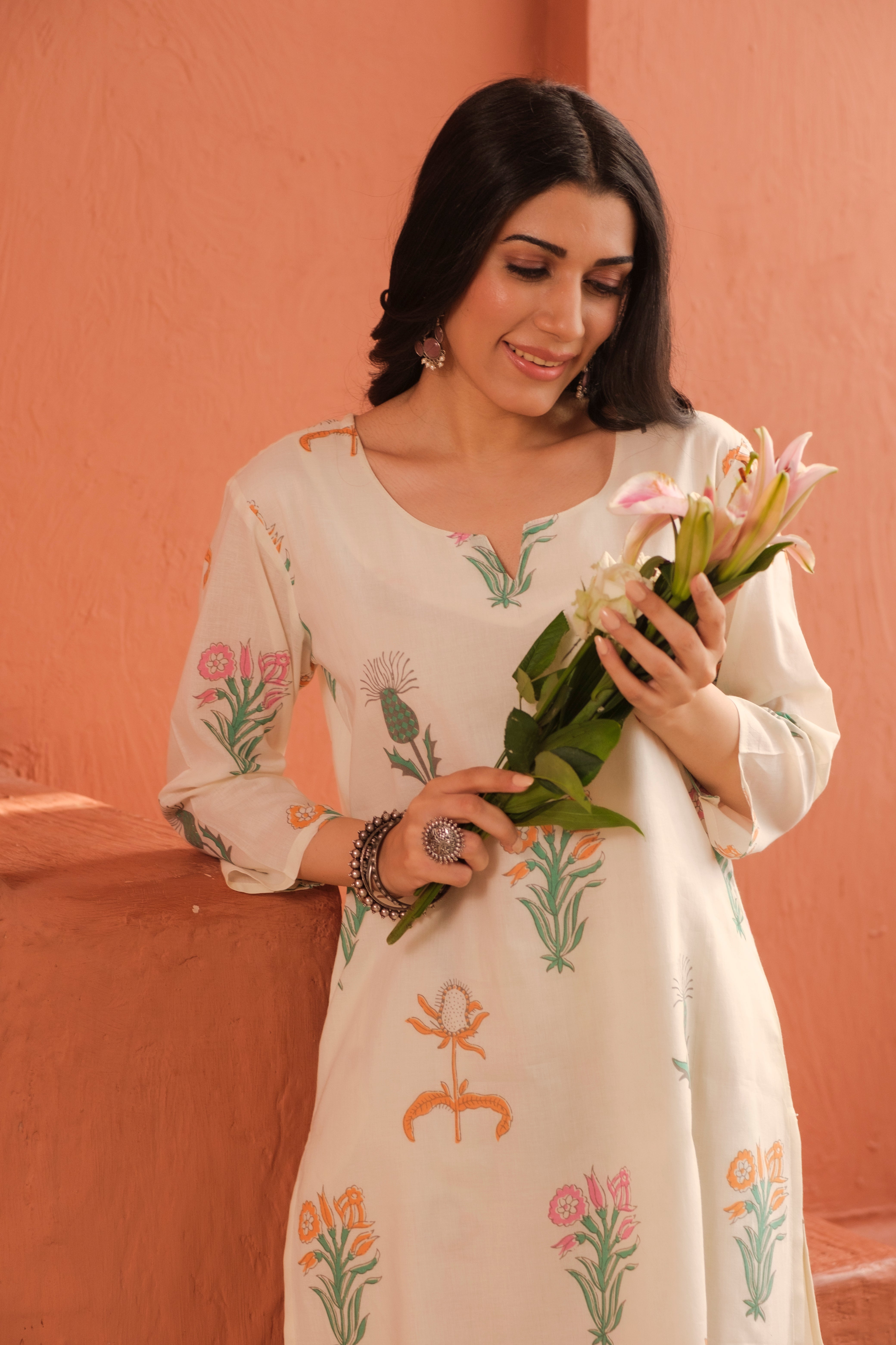 Floral Mul Cotton Kurta Set | HER-516