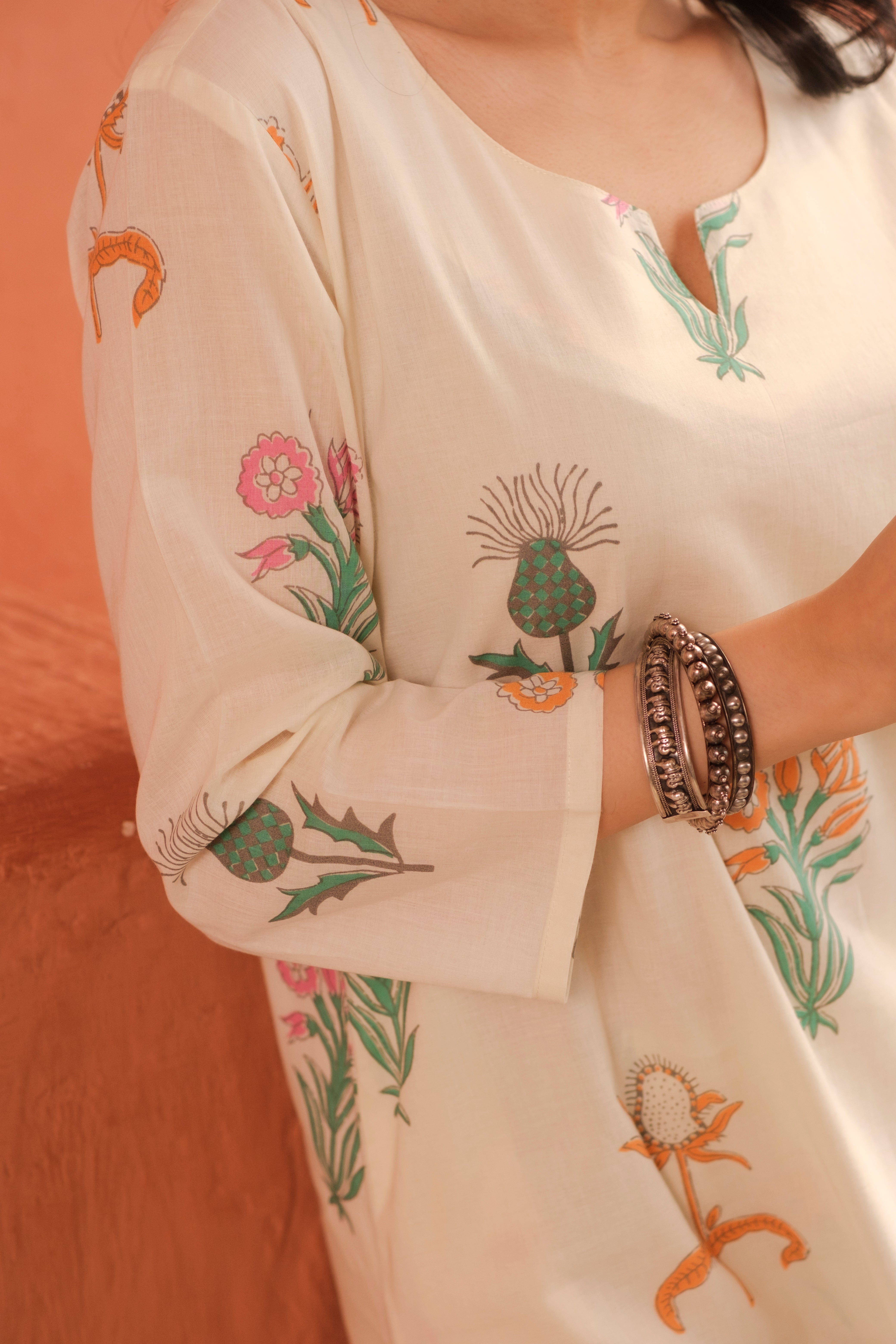 Floral Mul Cotton Kurta Set | HER-516