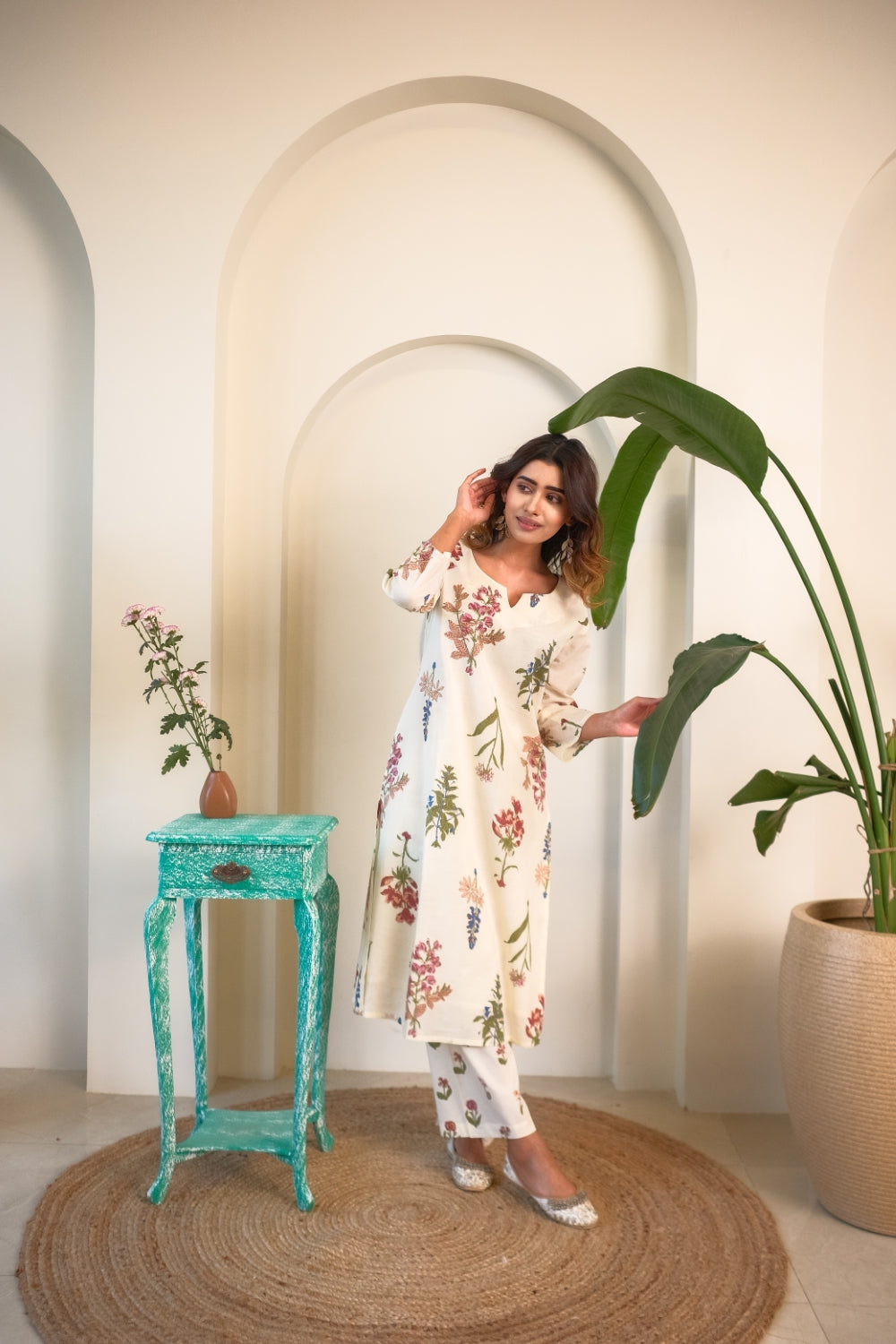 Floral Mul Cotton Kurta/Co-ord Set | HER-515