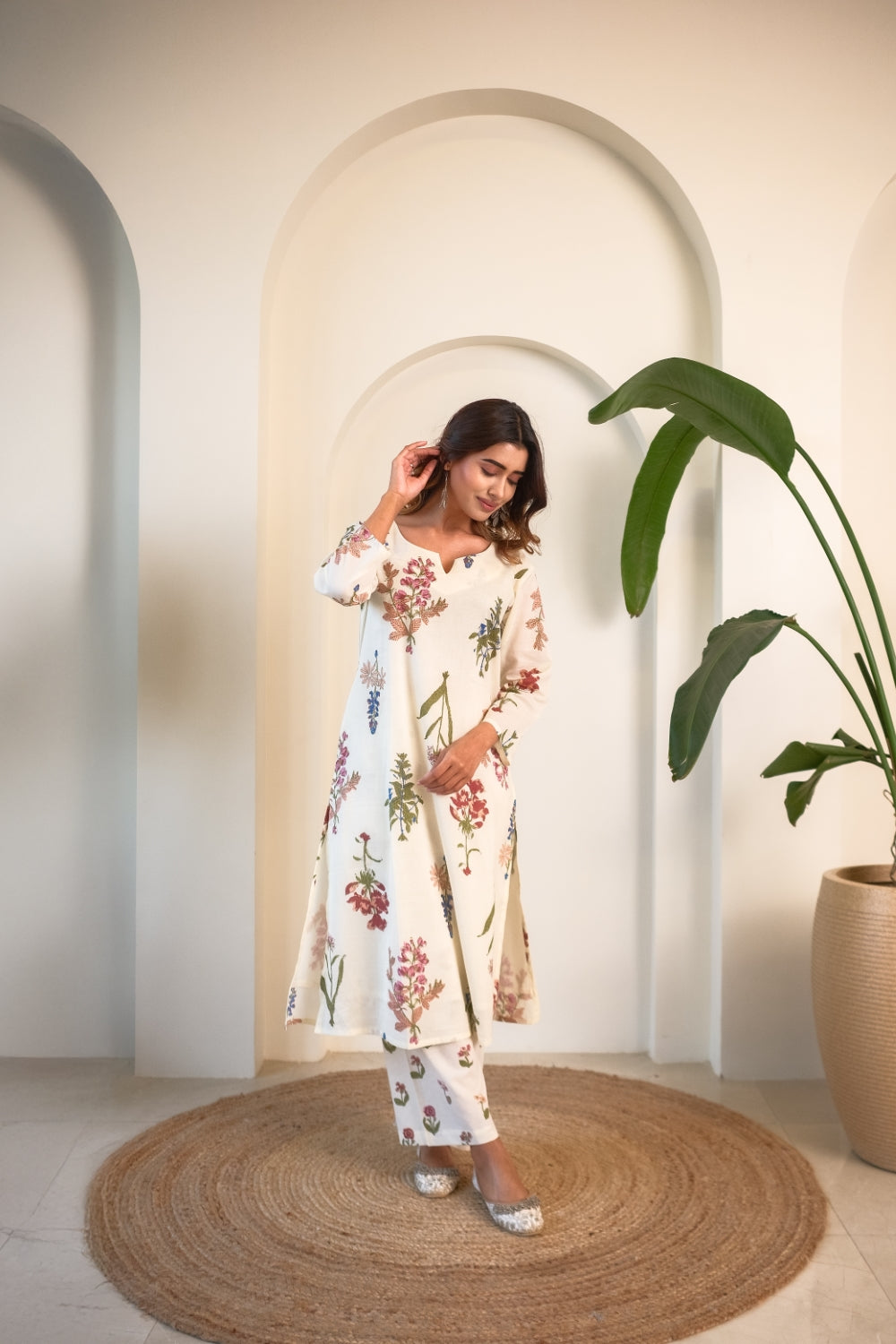 Floral Mul Cotton Kurta/Co-ord Set | HER-515