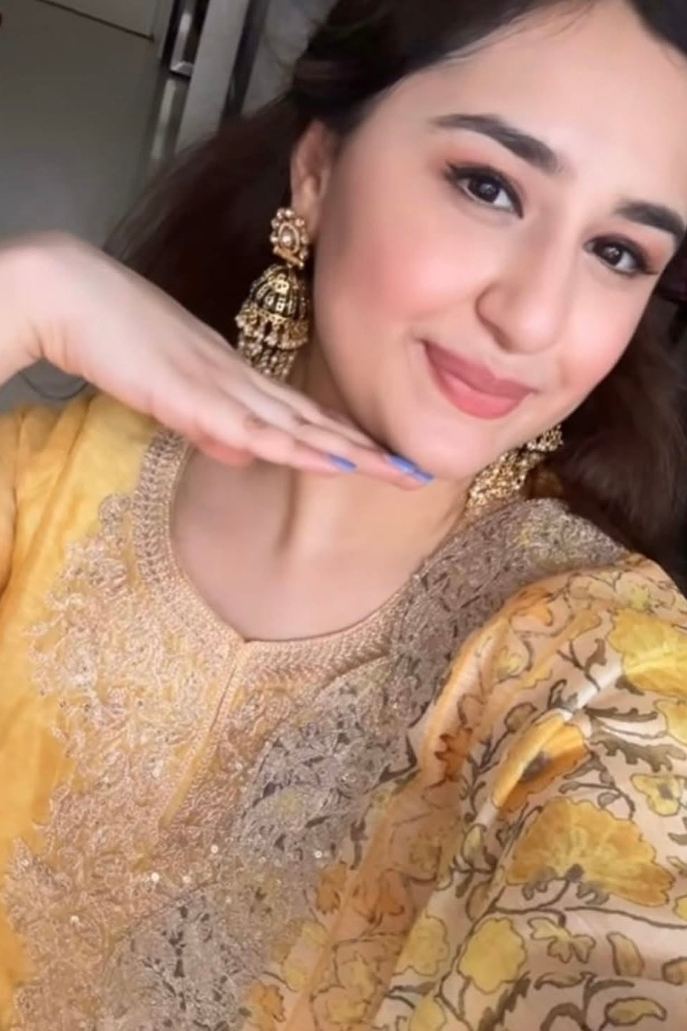 Yellow Straight Fit Chanderi Suit Set | HER-296