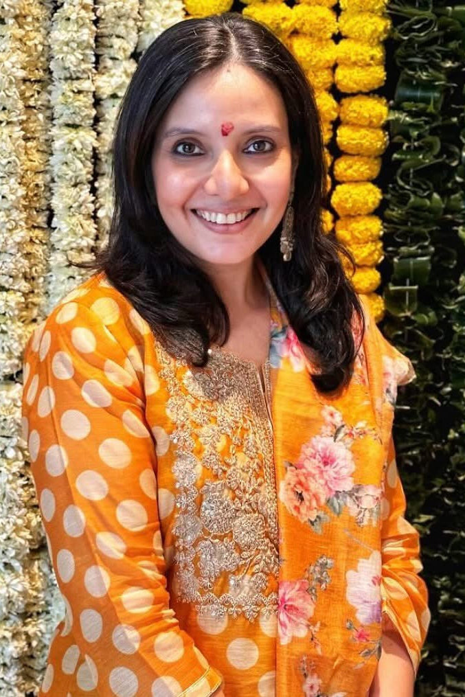 Yellow Polka Chanderi Suit Set | HER-253