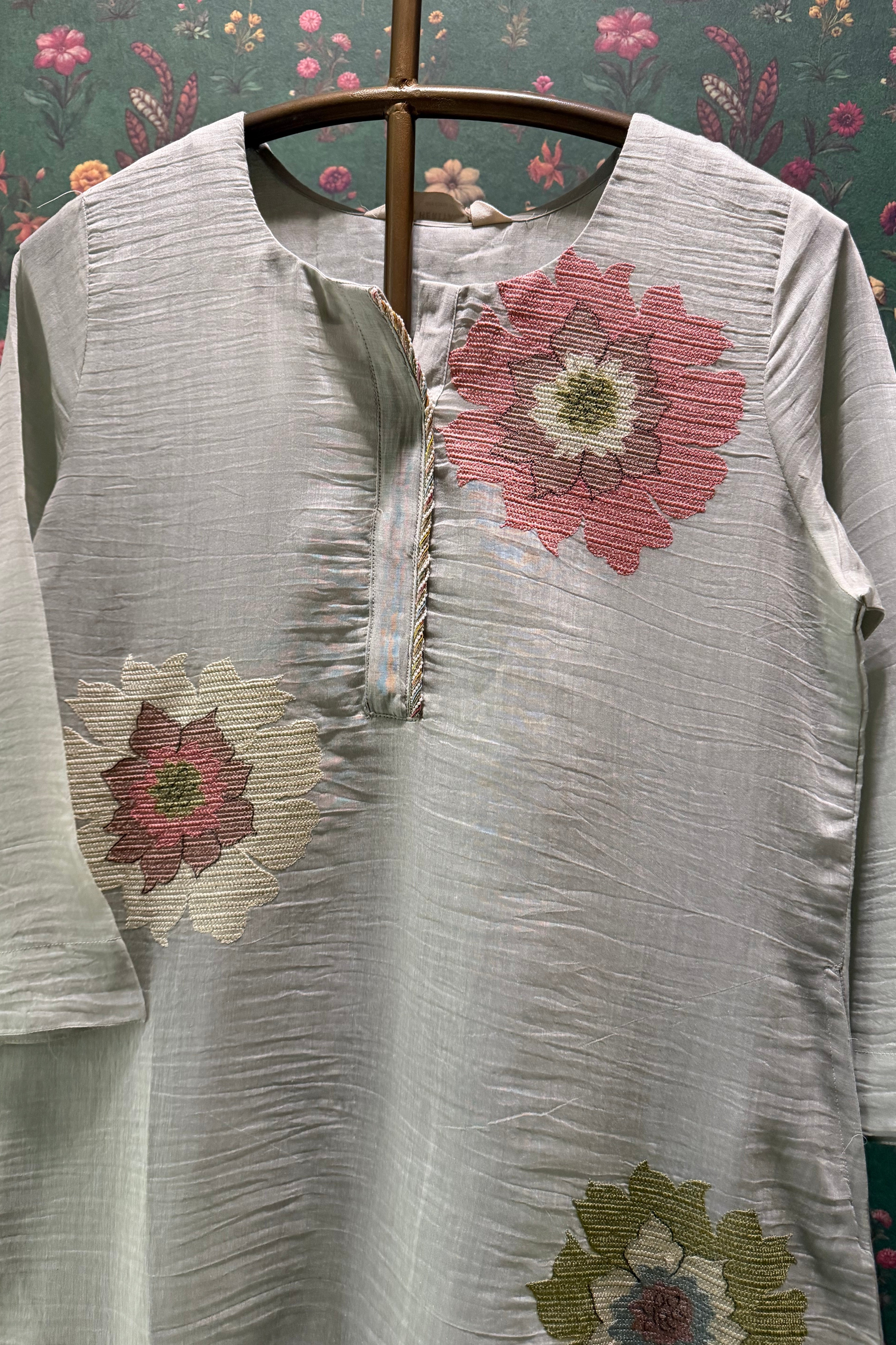 Sage Bloom Handcrafted Co-ord Set | HER-623