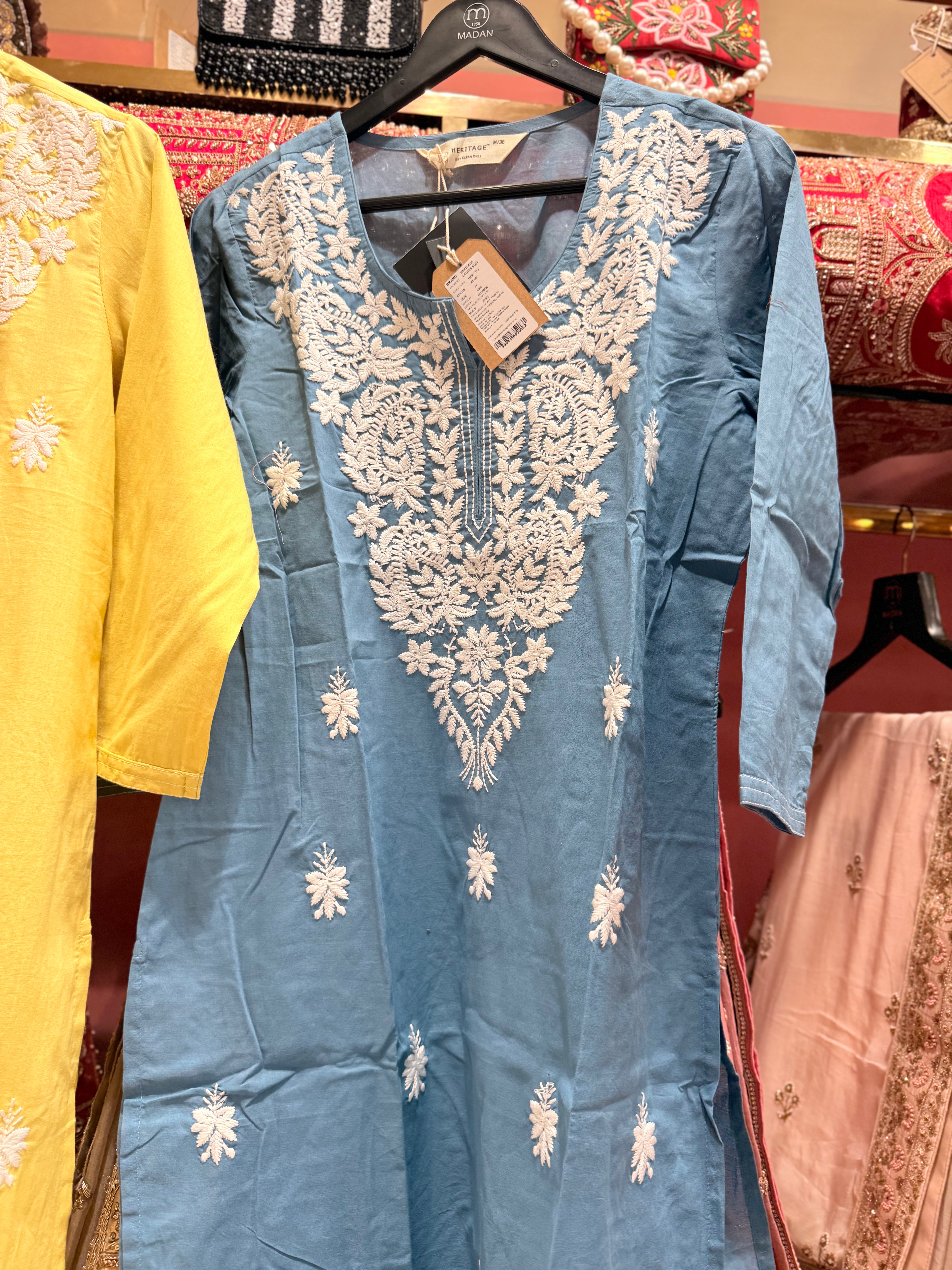 Blue Chikankari Suit Set | HER-703