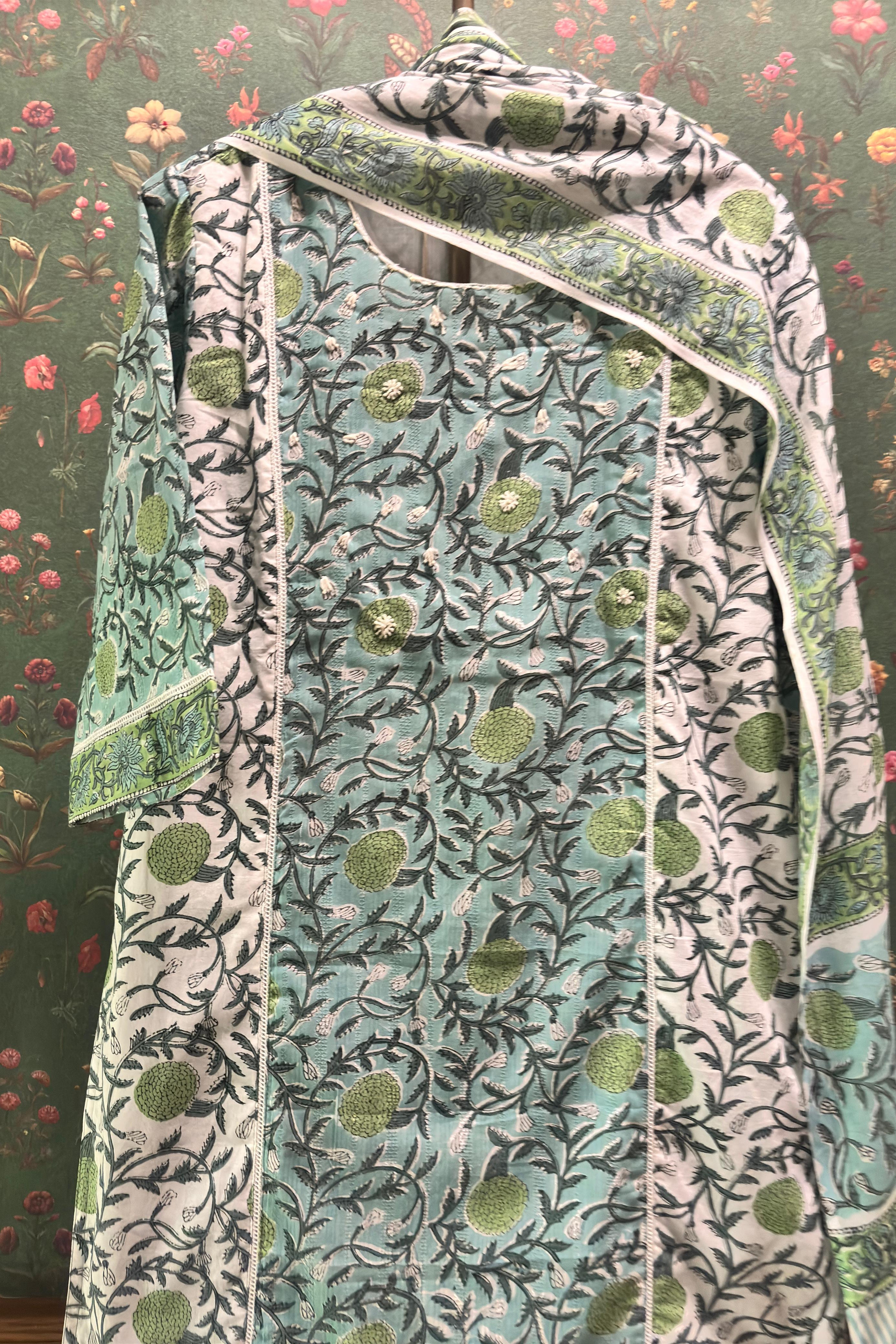 Aqua Straight Fit Cotton Suit Set | HER-450