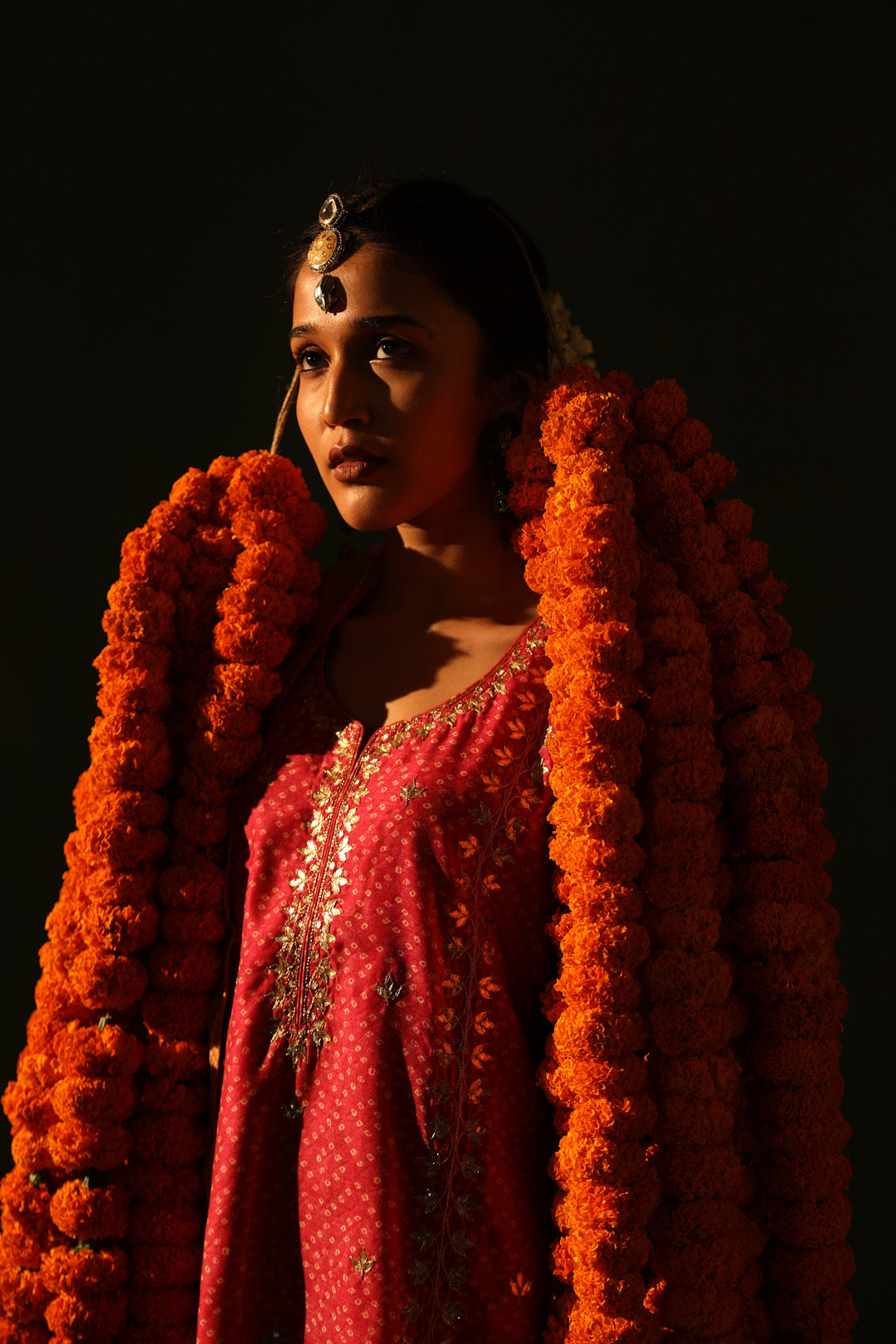 Bandhej Bagh Pink Chanderi Suit Set | HER-299