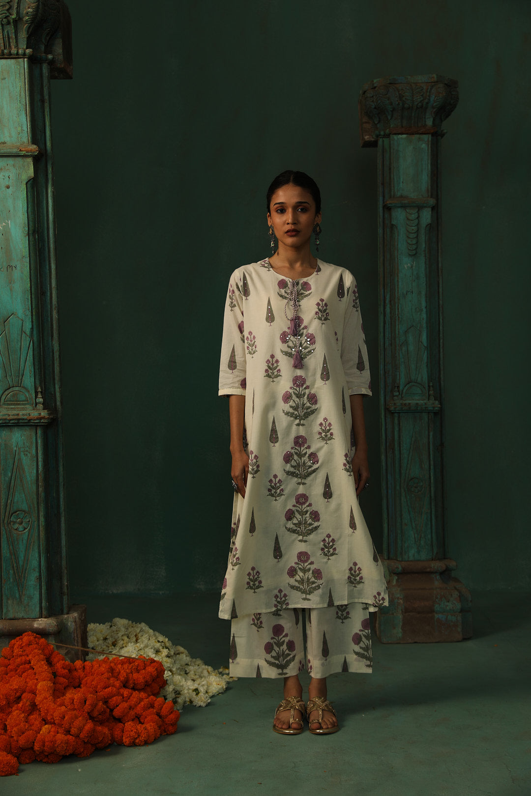 Bloom & Thread Kurta/Co-ord Set - Lavender