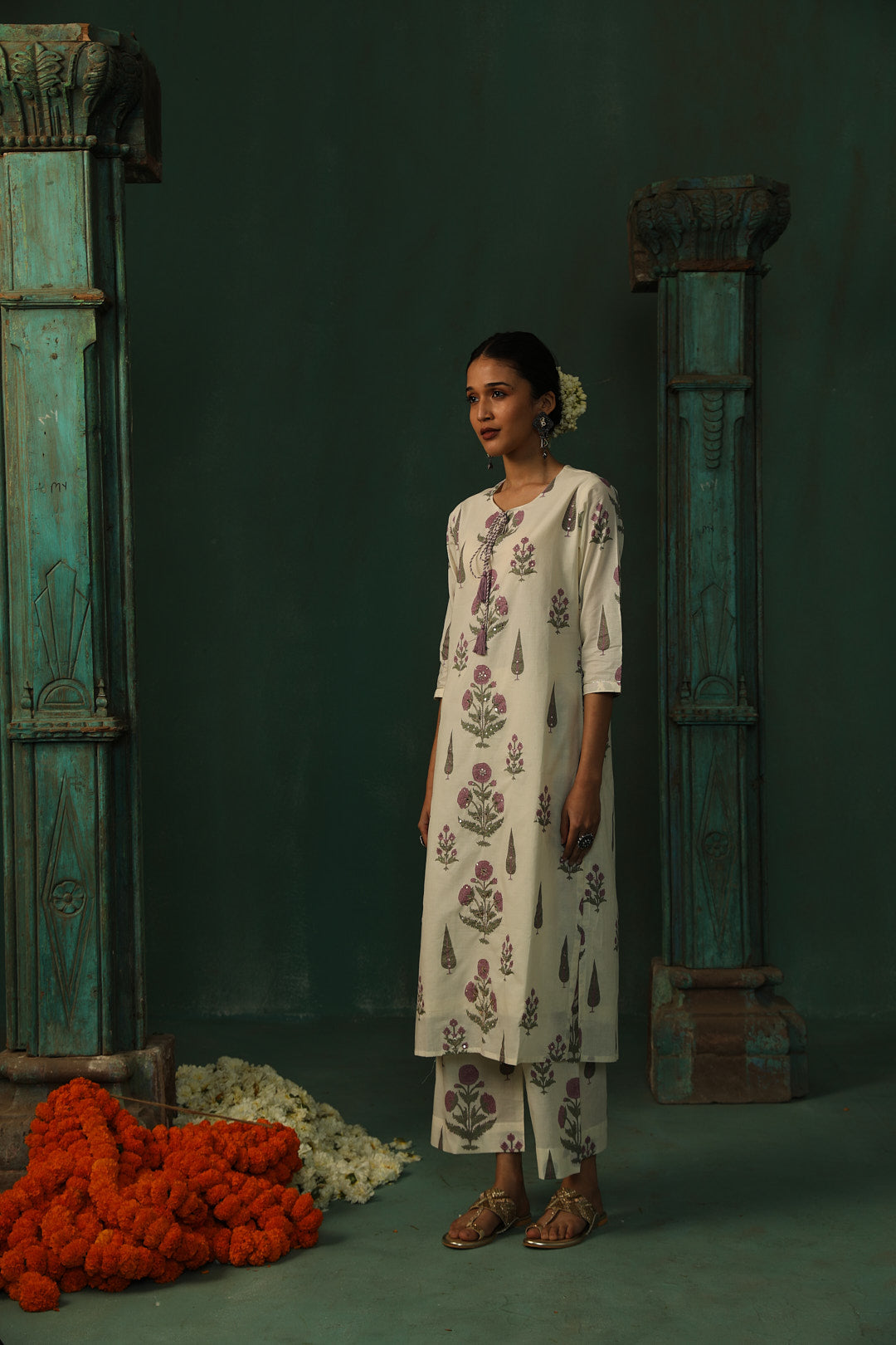 Bloom & Thread Kurta/Co-ord Set - Lavender