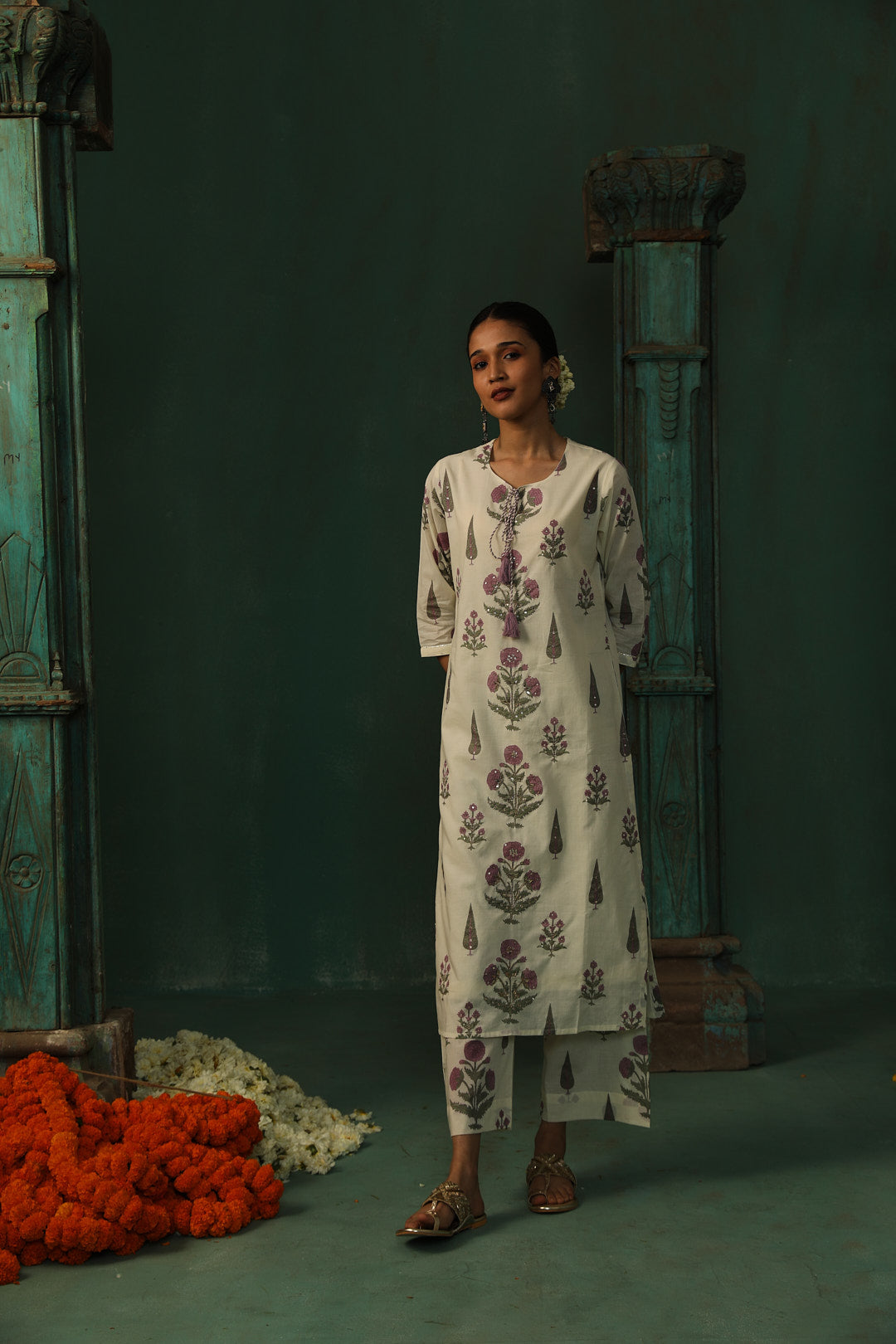 Bloom & Thread Kurta/Co-ord Set - Lavender