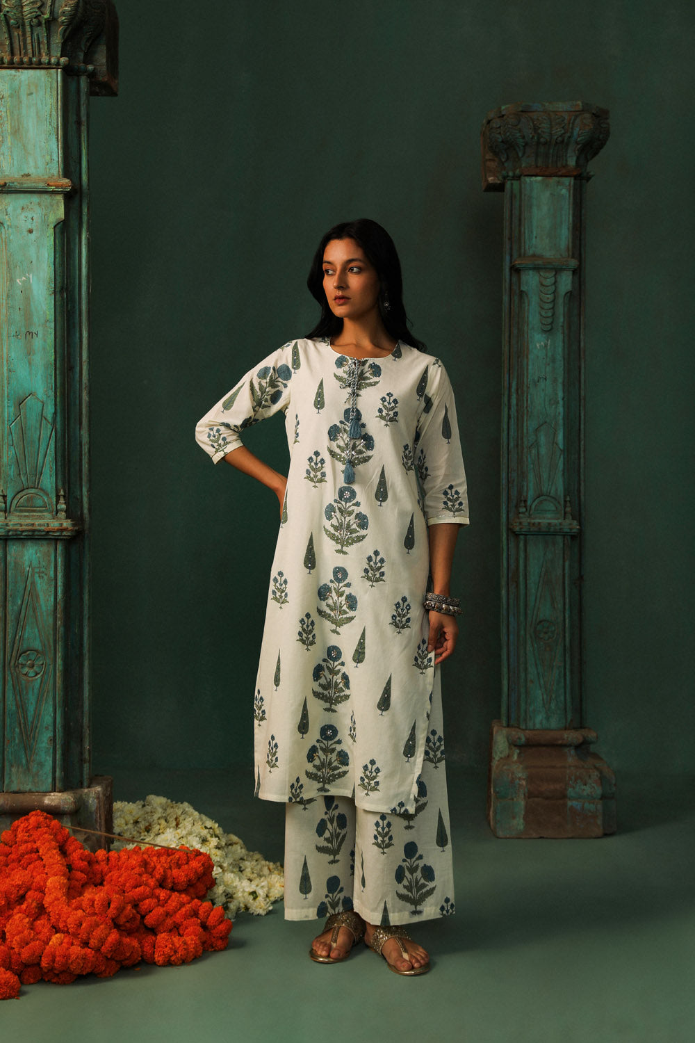 Bloom & Thread Kurta/Co-ord Set - Blue