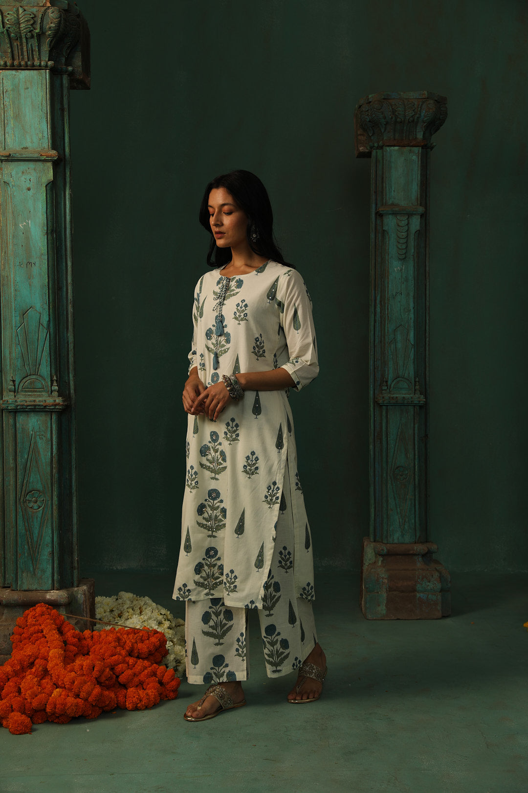 Bloom & Thread Kurta/Co-ord Set - Blue