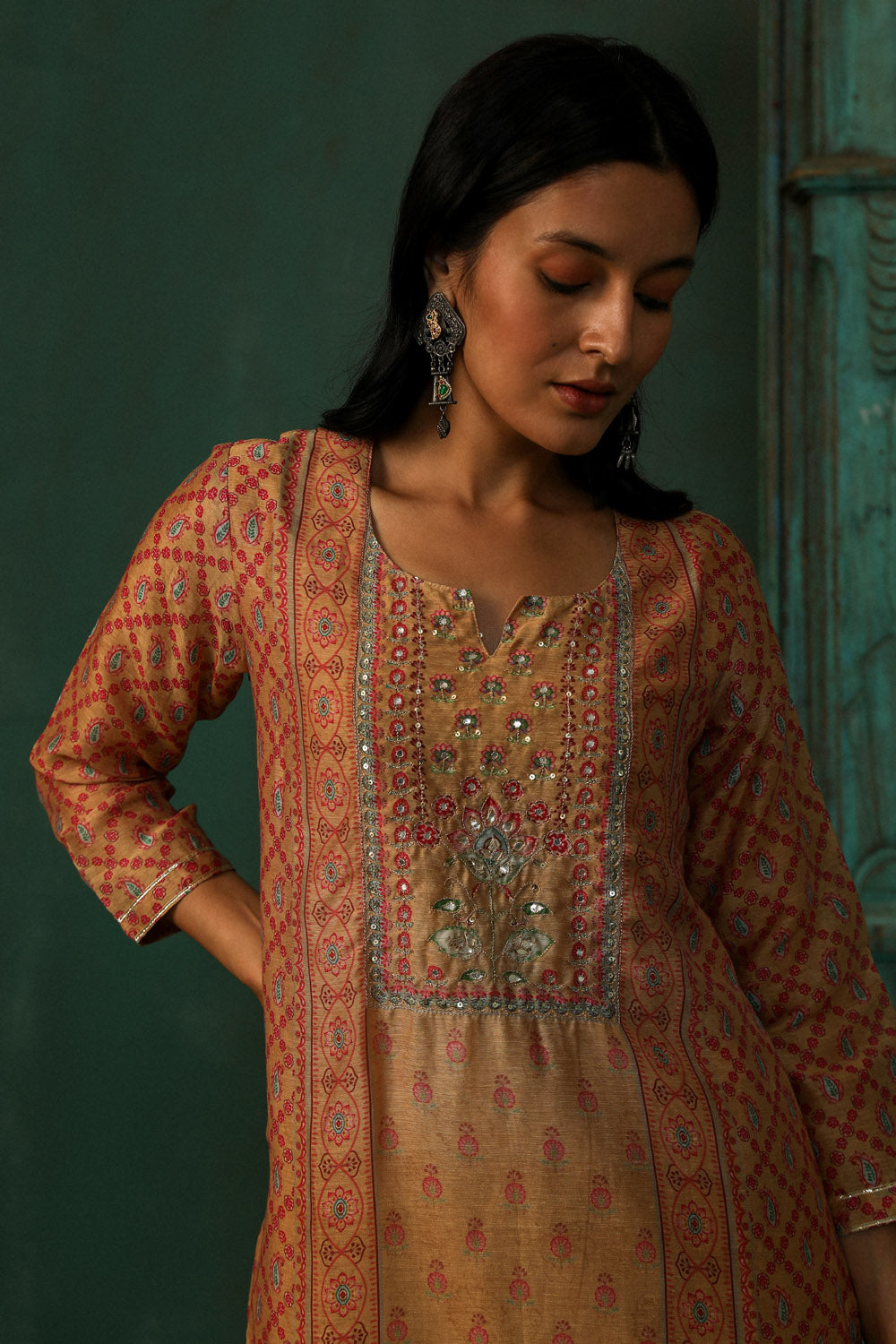 Mustard Yellow Linen Suit Set