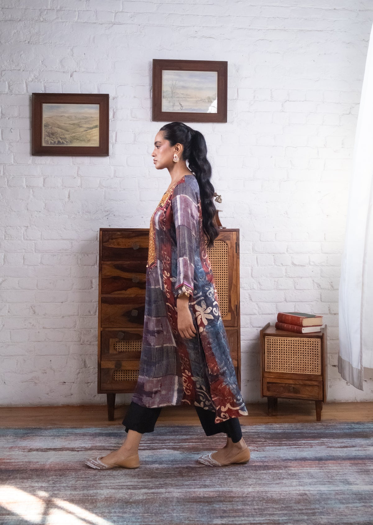 Blue Gajji Silk Embellished Luxe Kurta Set
