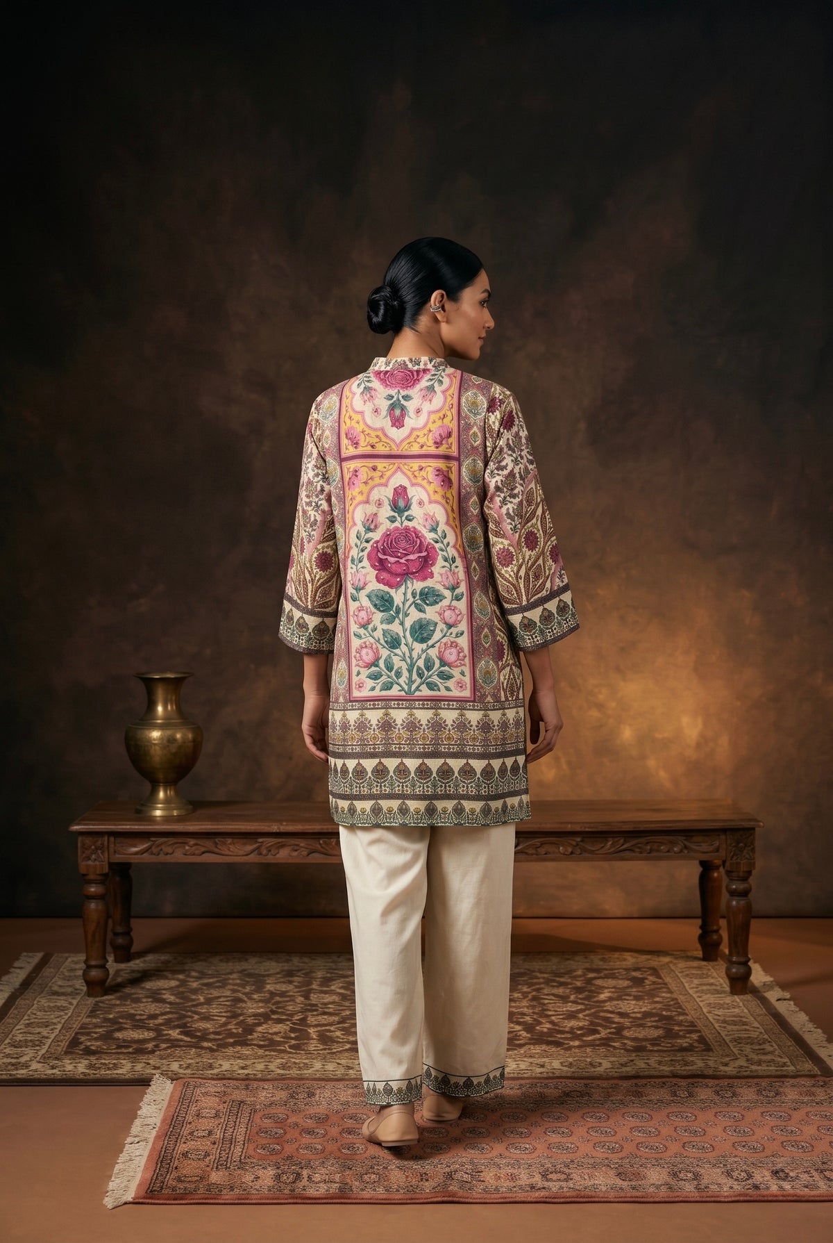 Floral Printed Muslin Luxe Kurta/Co-ord Set