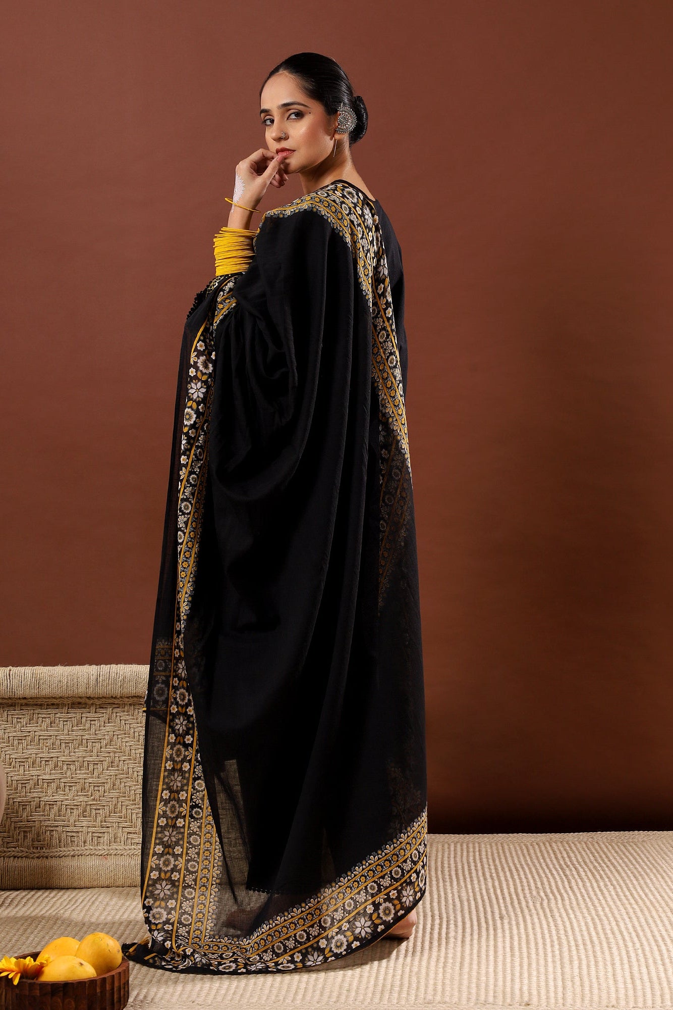 Nazaakat Linen Black Suit Set