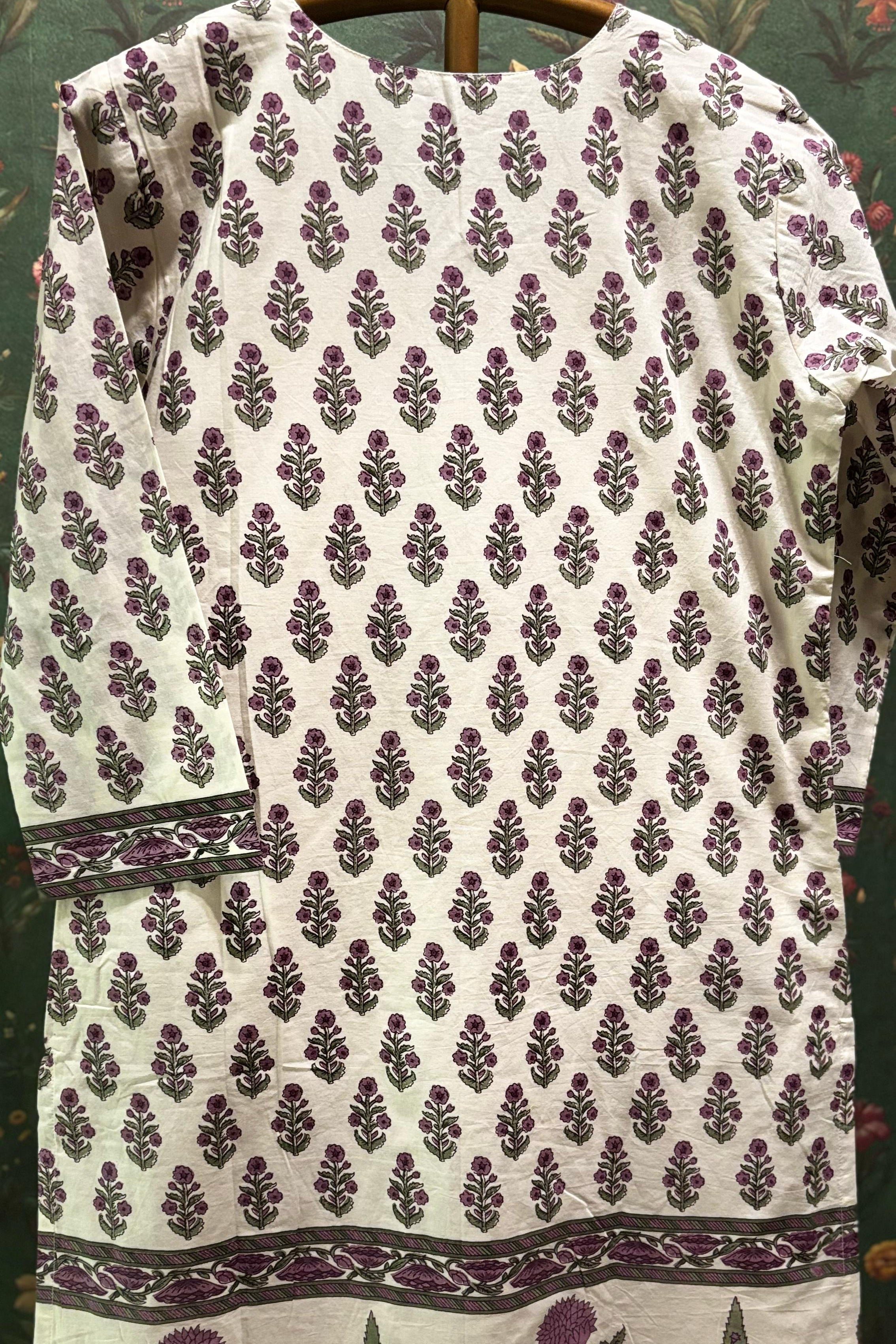 Tassel Bloom Lilac Co-ord/Kurta Set | HER-566