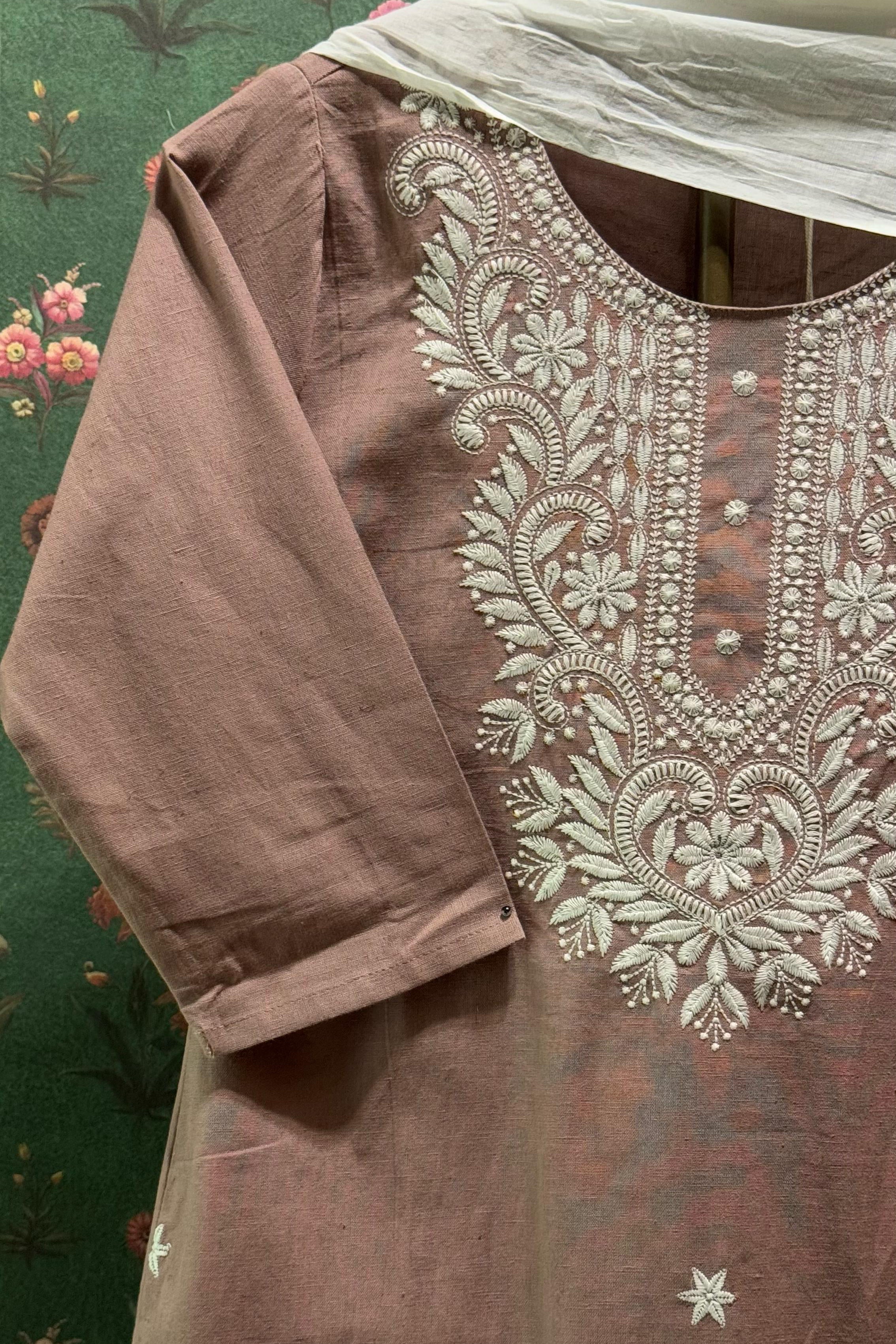 Pastel Pink Chikankari Suit Set | HER-522