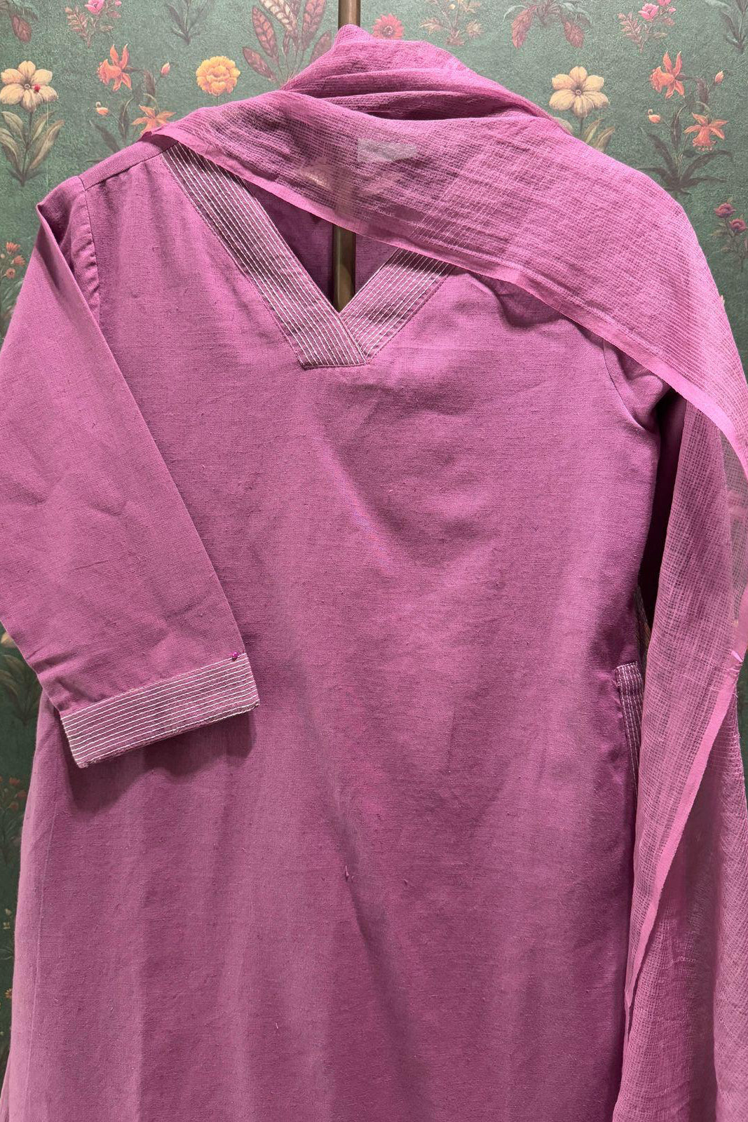 Tailored Lilac Cotton Suit Set | HER-529