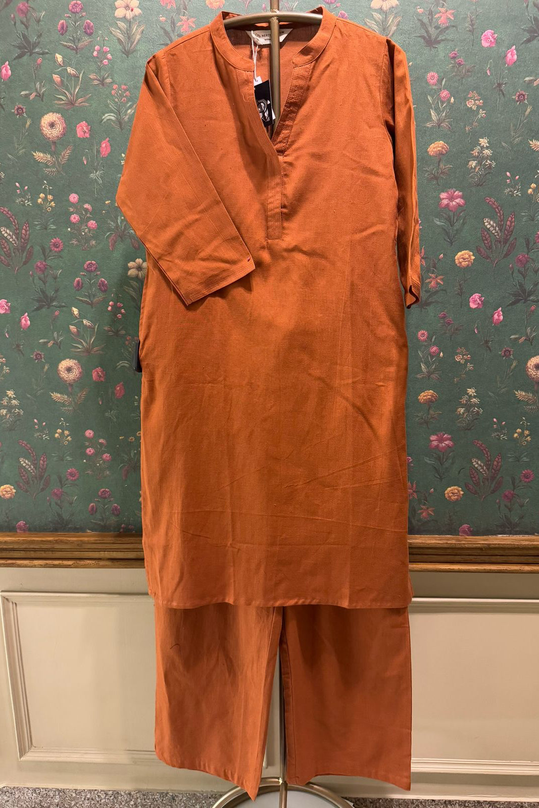Earthy Rust Minimal Kurta/Co-ord Set | HER-527