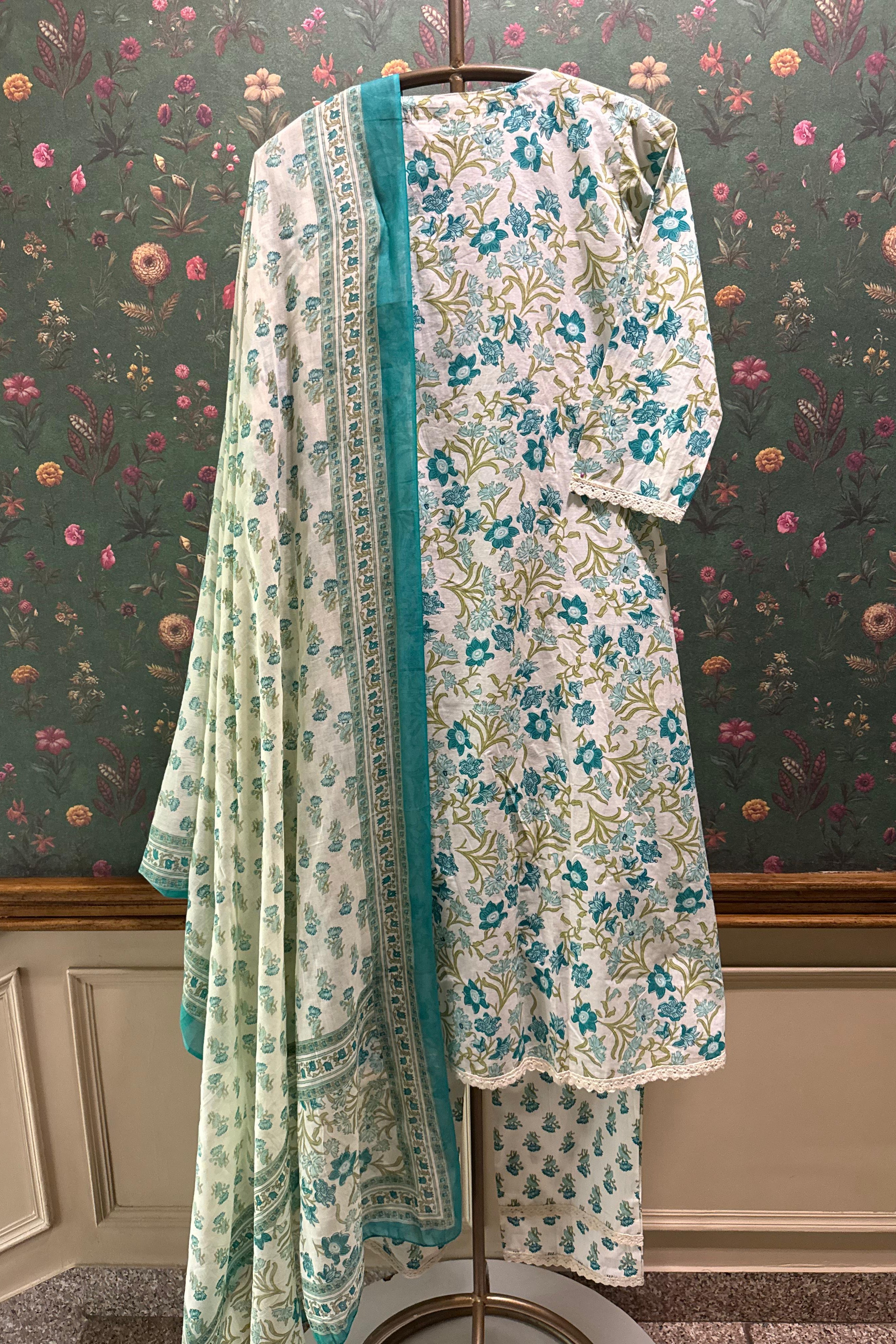 Mint Meadow Floral Suit Set