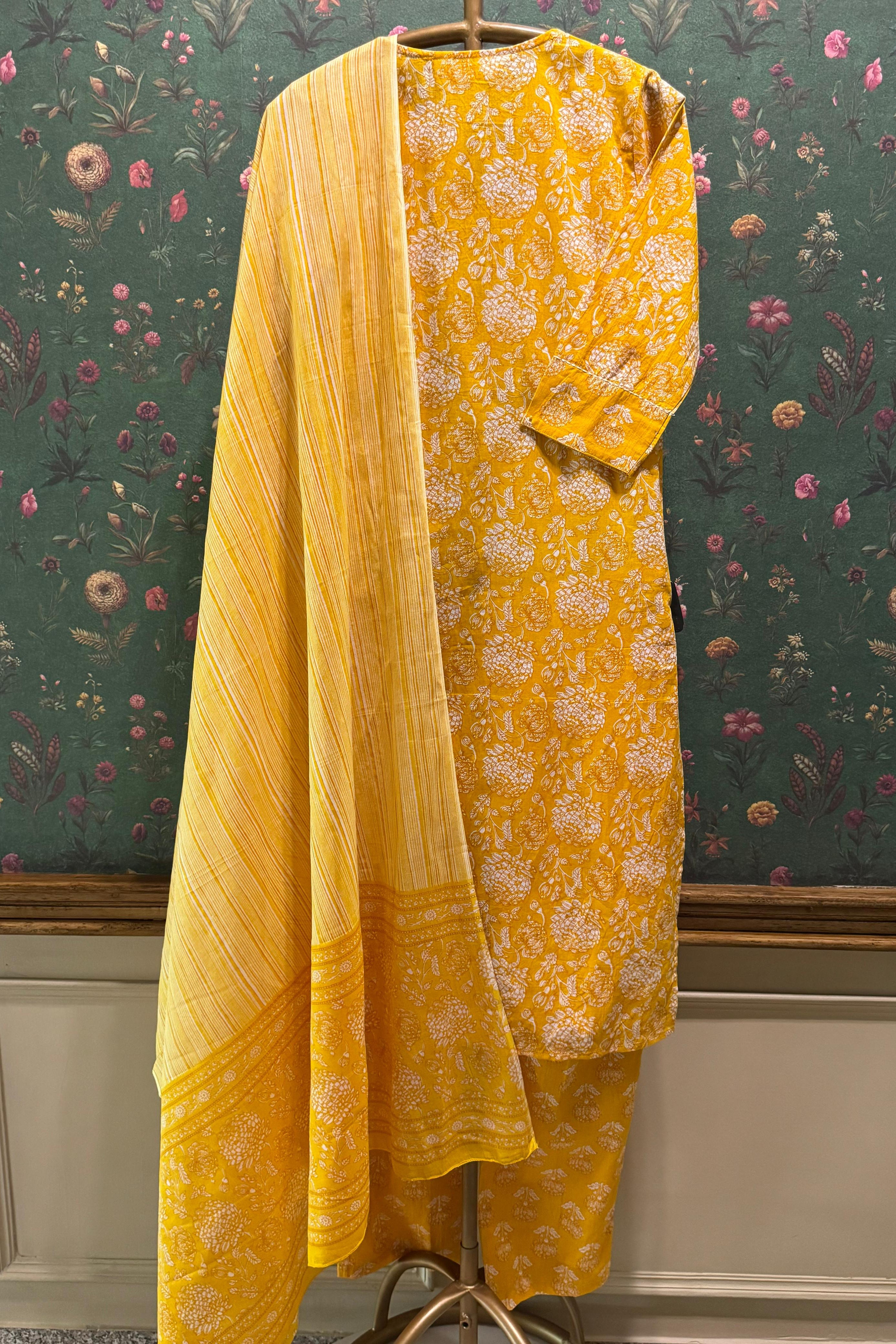 Marigold Heritage Cotton Suit Set | HER-381