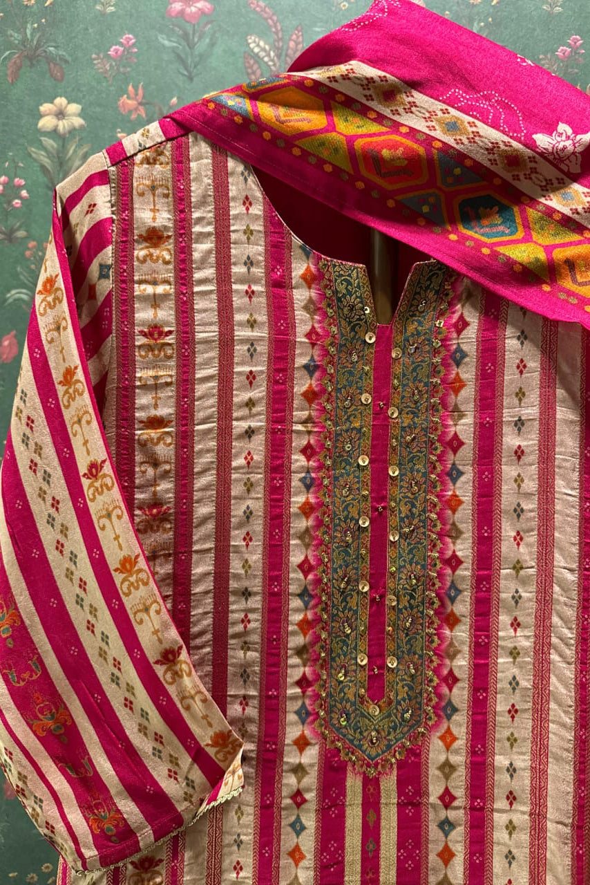 Rangriti Rani Dola Jacquard Suit Set | HER-549