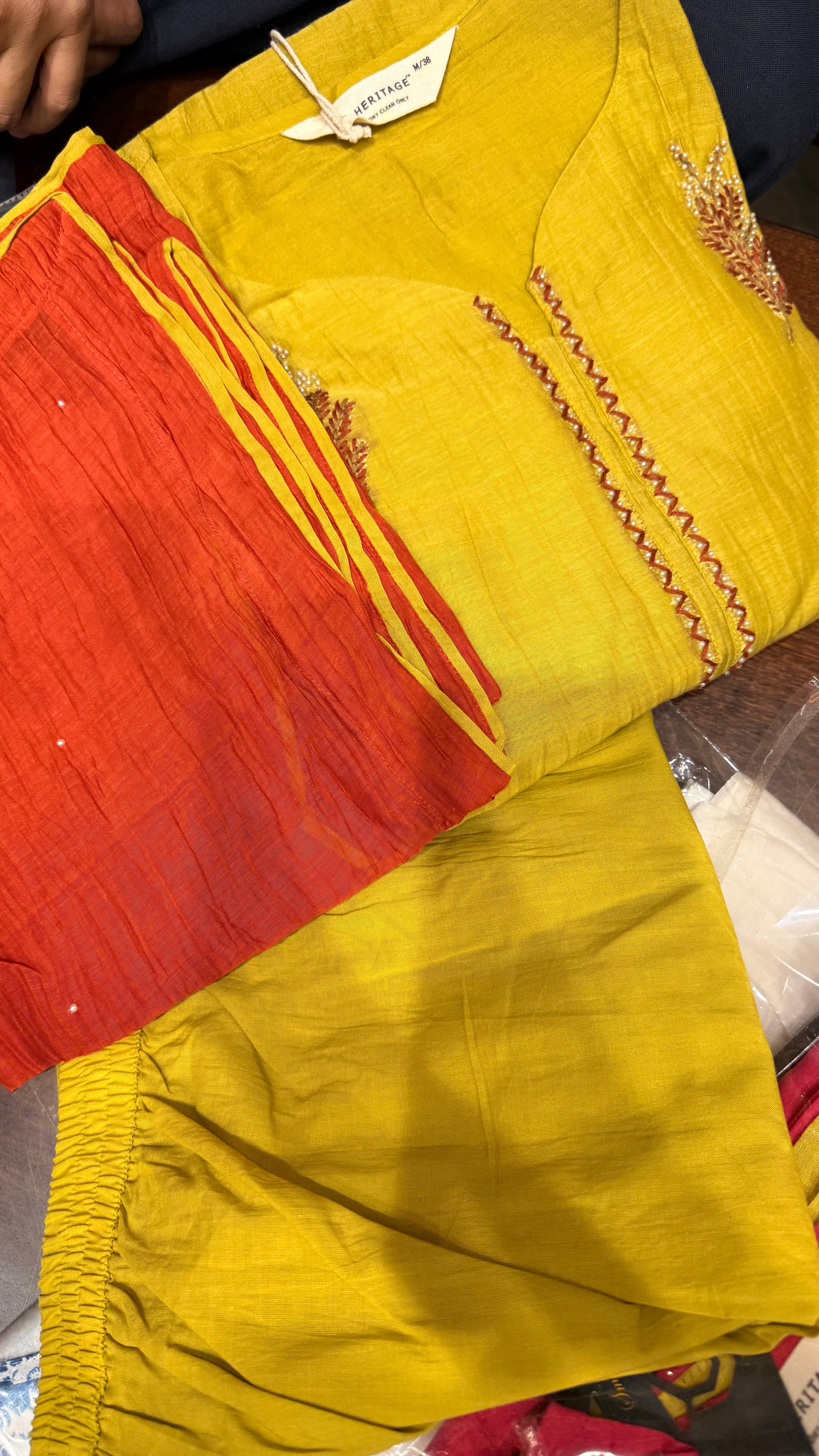 Vanyara Lime Green A-Line Suit Set | HER-625