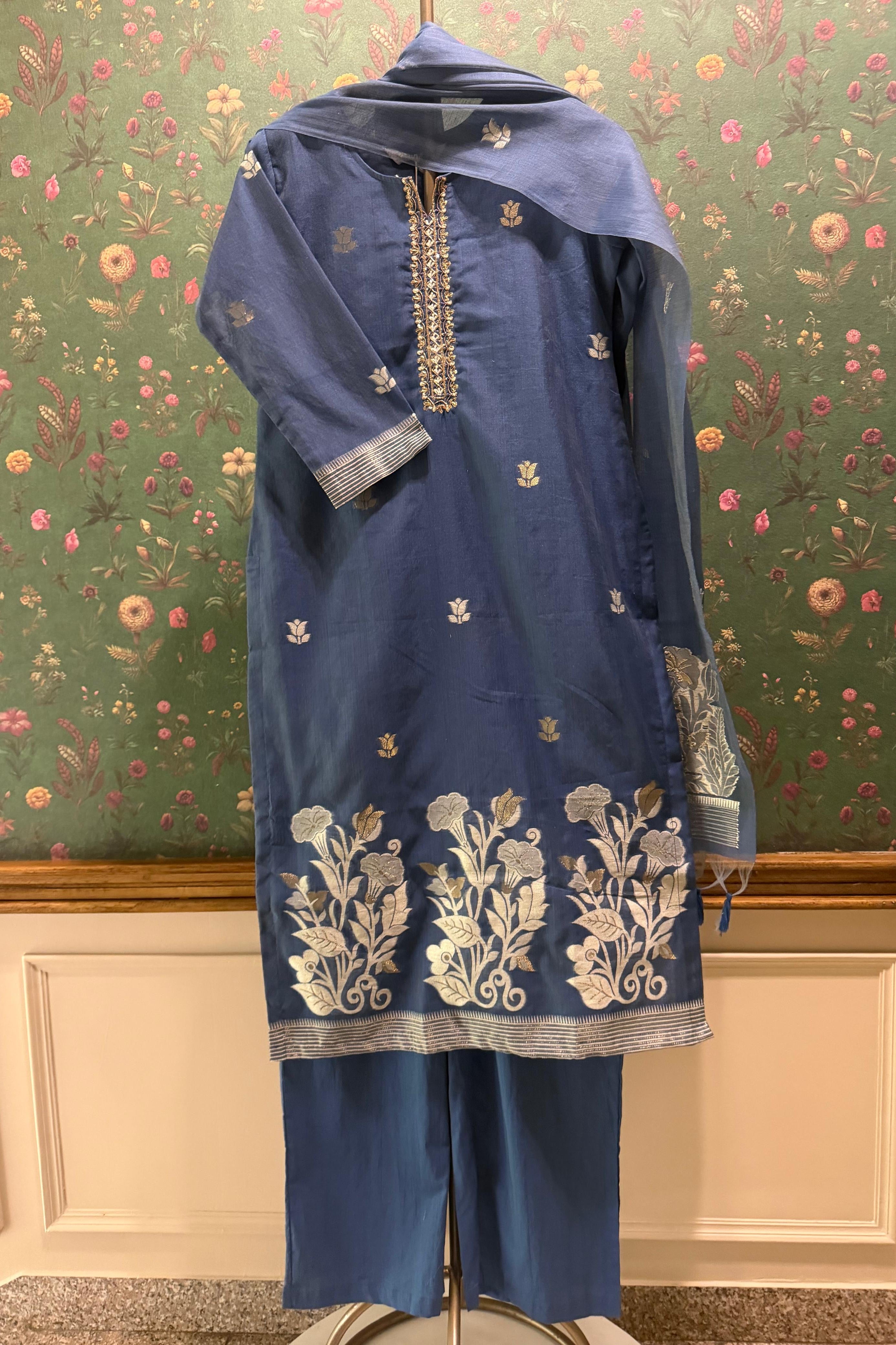 Neelkamal Chanderi Suit Set | HER-619