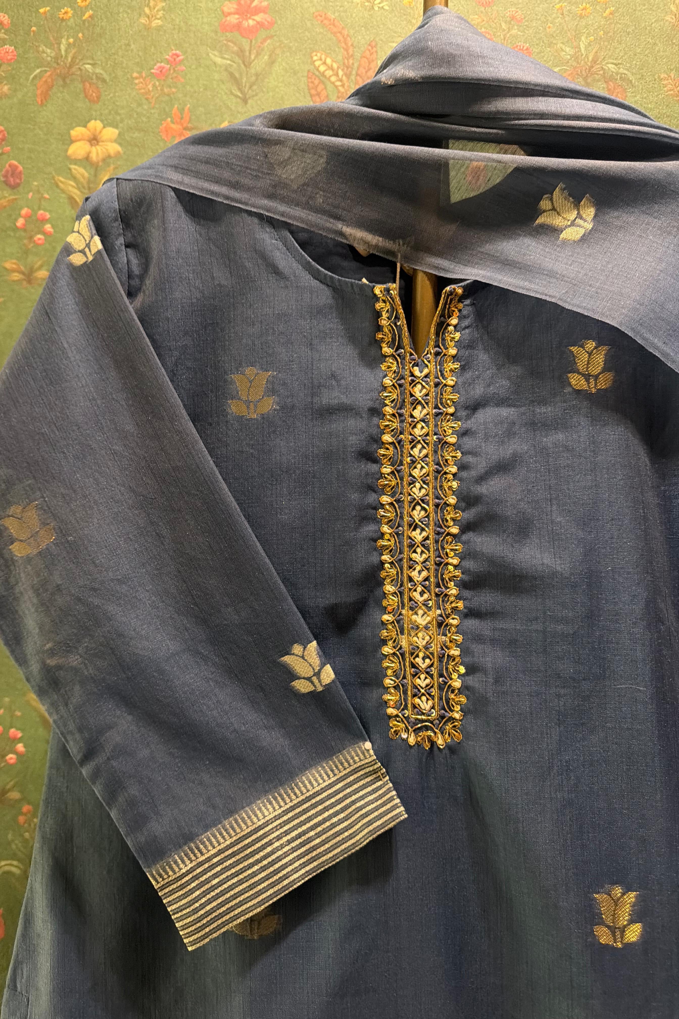 Neelkamal Chanderi Suit Set | HER-619